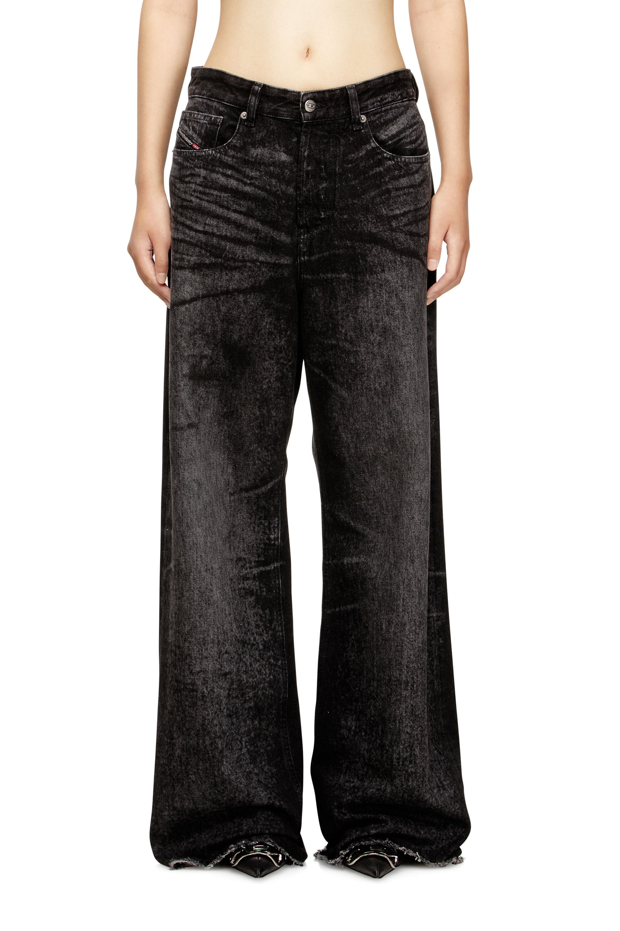 Diesel - Relaxed Jeans 1996 D-Sire 007DB Mujer, Negro/Gris oscuro - 3