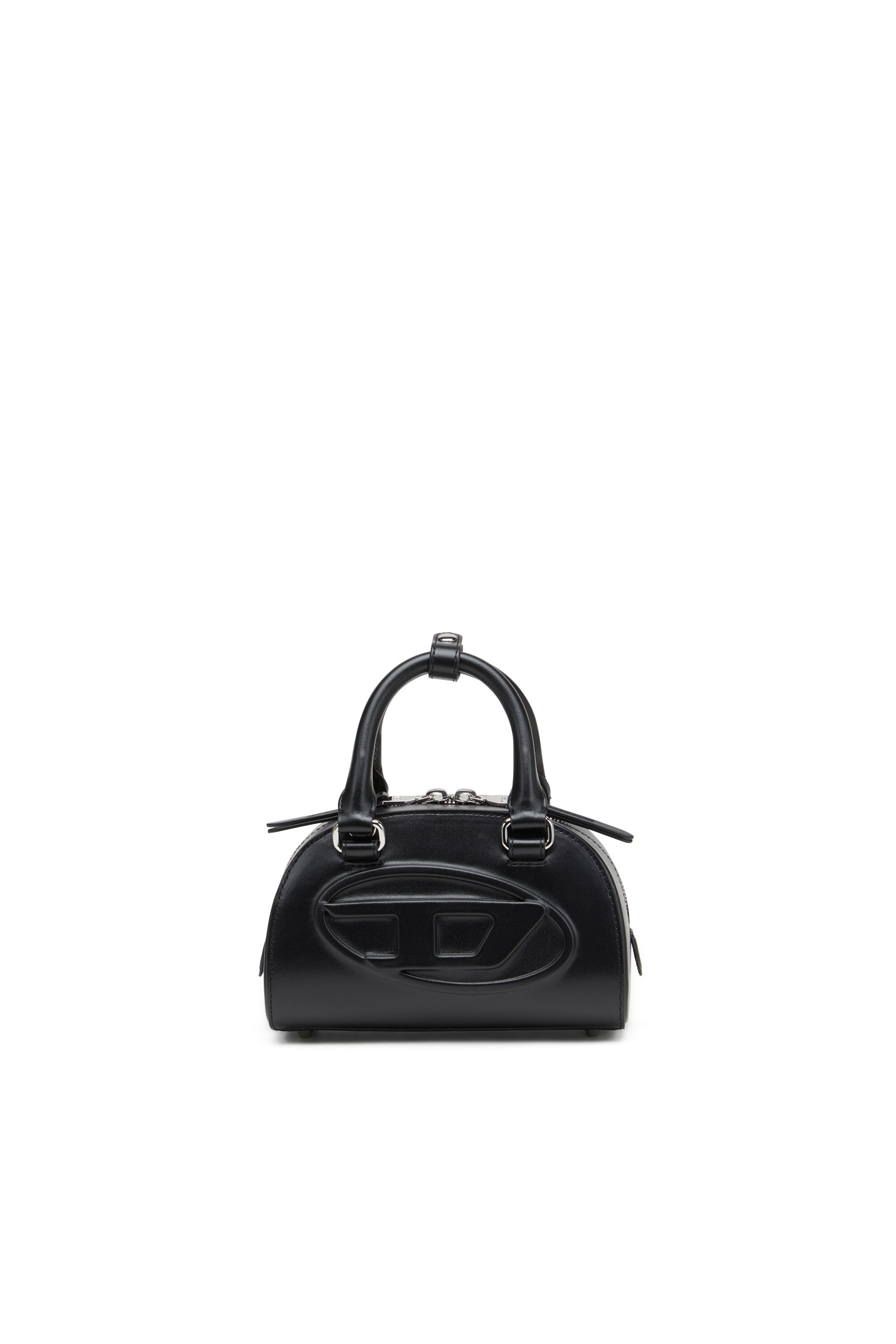Diesel - 1DR DOME CROSSBODY, Mini bolso de cuero tipo bowling Mujer in Negro - 1
