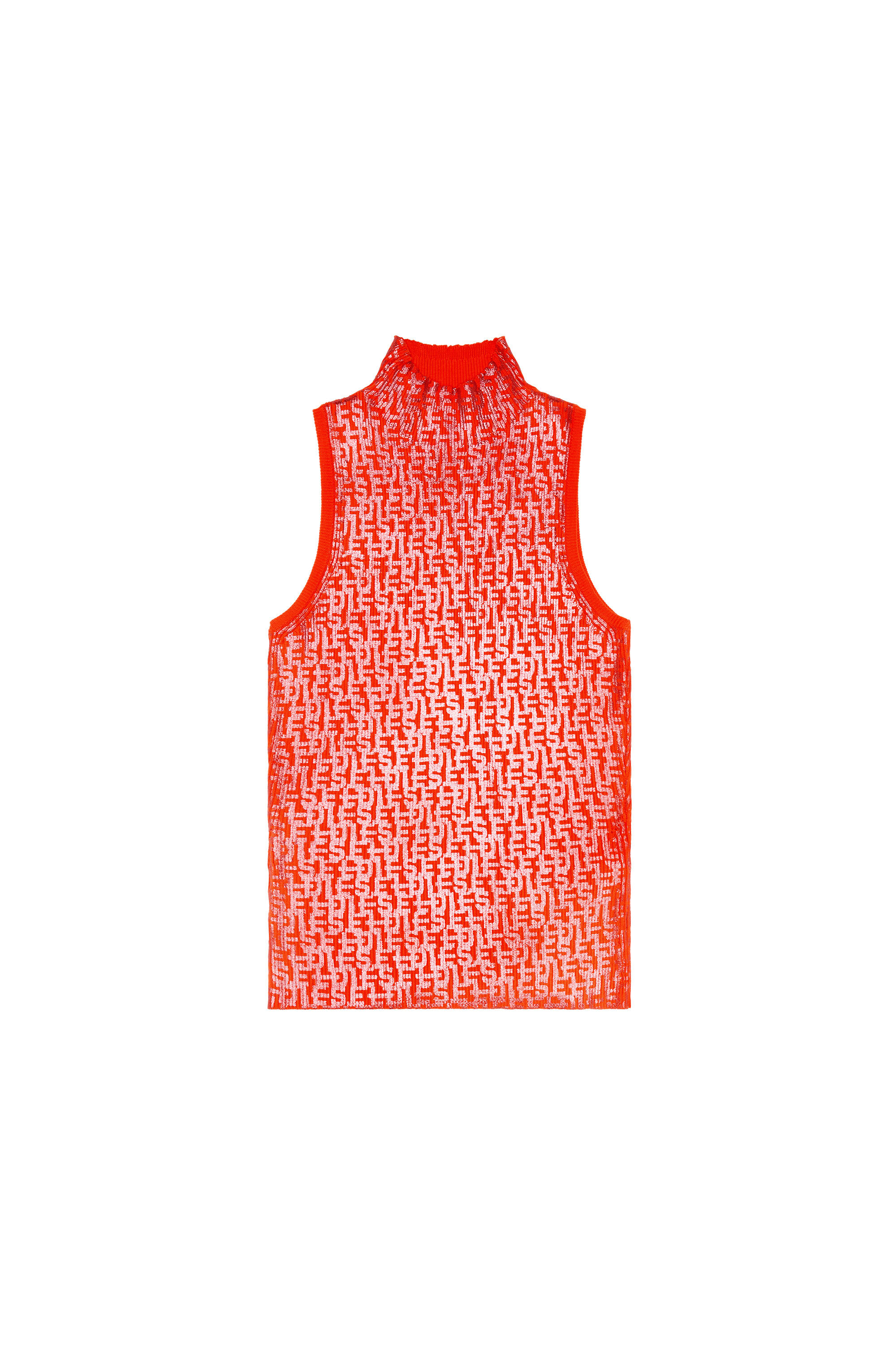 Diesel - M-EGEO, Camiseta con tirantes con estampado monogram metálico Mujer in Rojo - 2