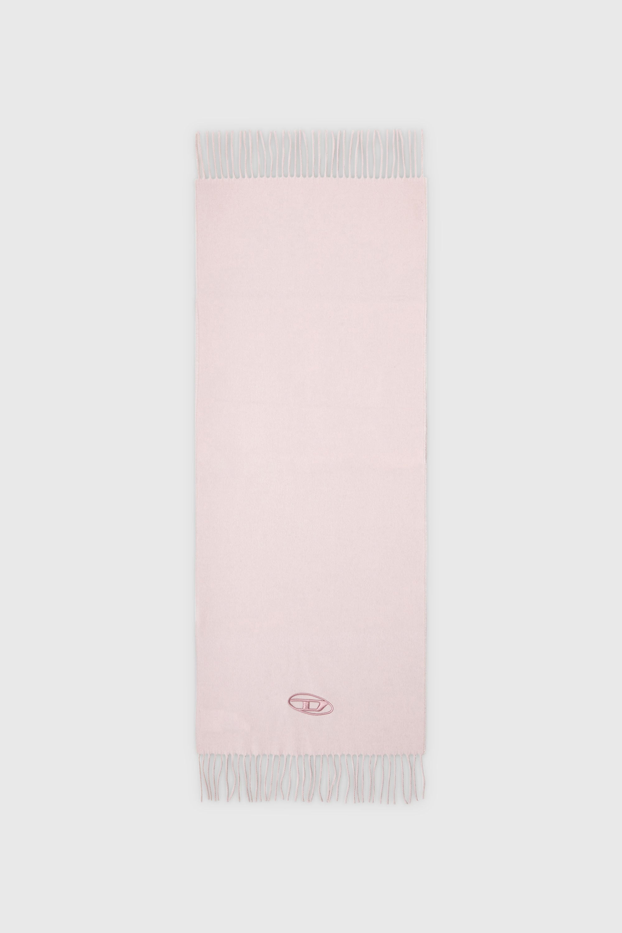 Diesel - S-IMON-D-LONG, Bufanda de mezcla de lana con bordes de flecos Unisex in Rosa - 2