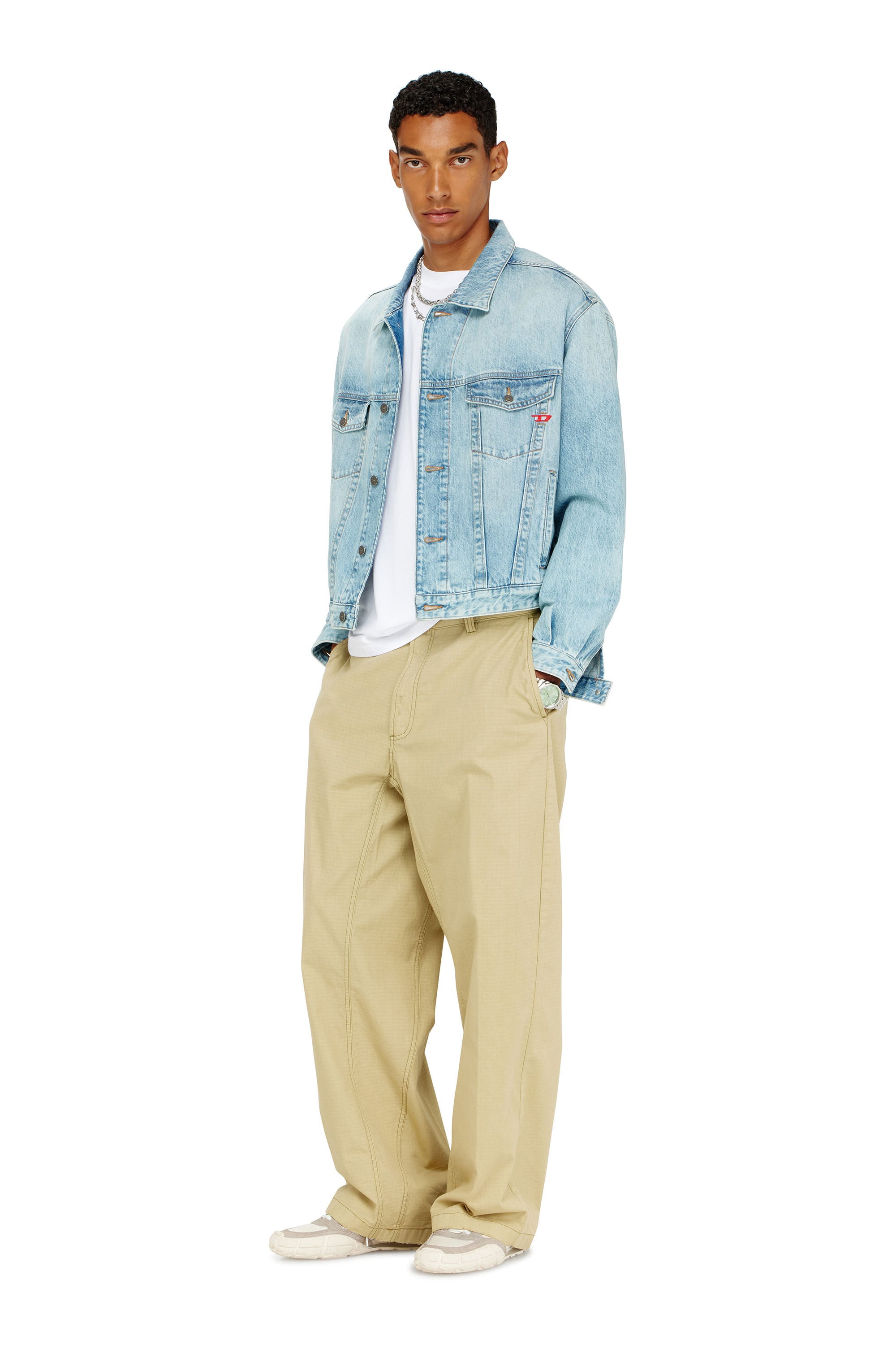 Diesel - T-BOXT-BISK, Camiseta de algod&oacute;n con estampado Diesel Biscotto Hombre in Blanco - 1