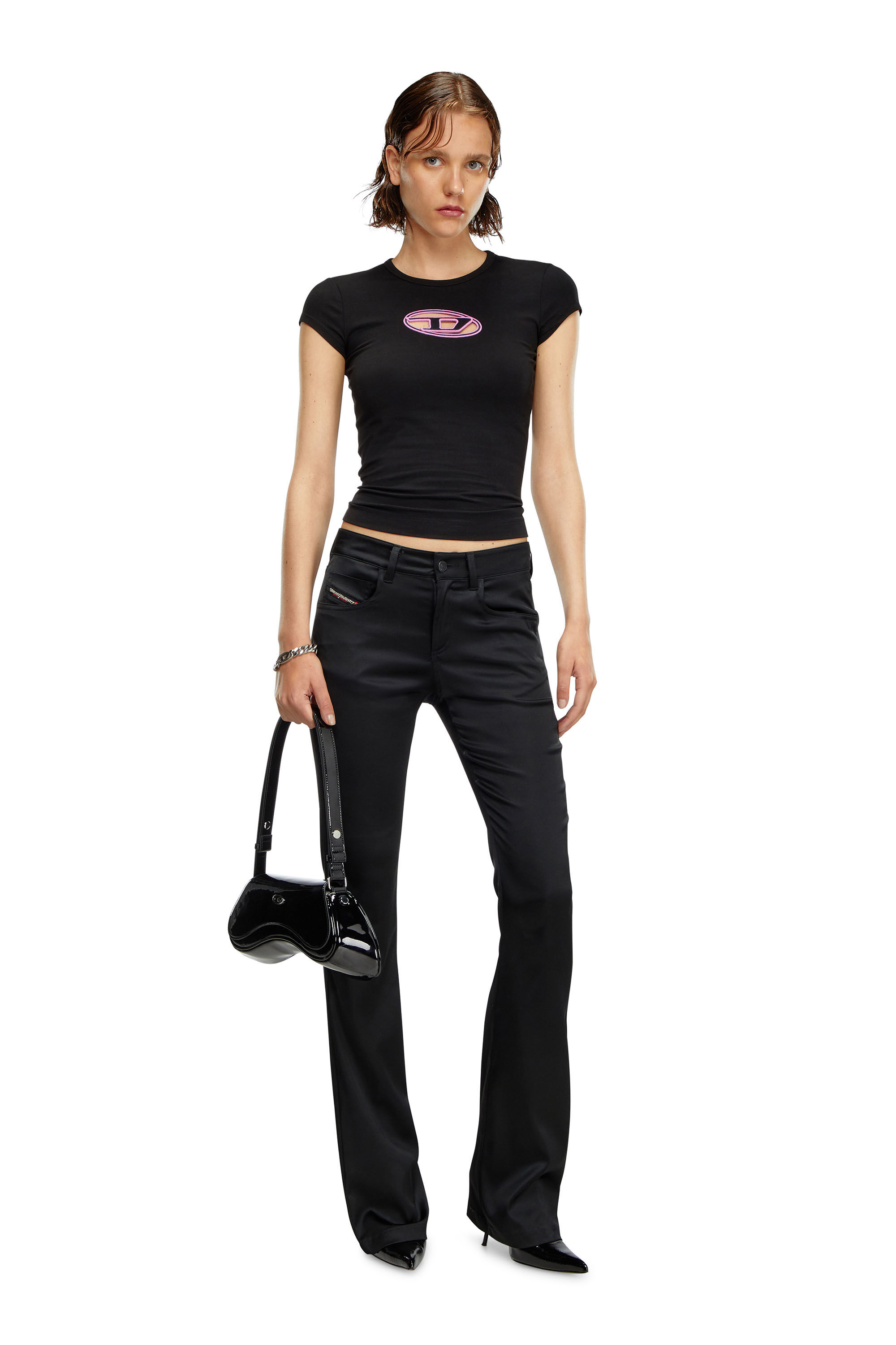 Diesel - T-ANGIE, Camiseta con logotipo cucú Mujer in Multicolor - 1