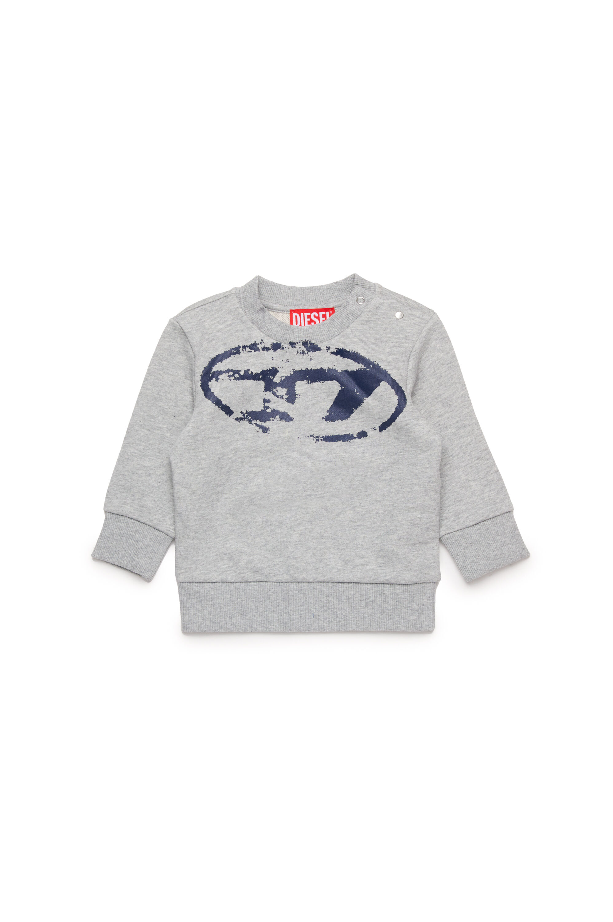 Diesel - SBOXTN5B, Sudadera con logotipo Oval D desgastado Unisex in Gris - 1