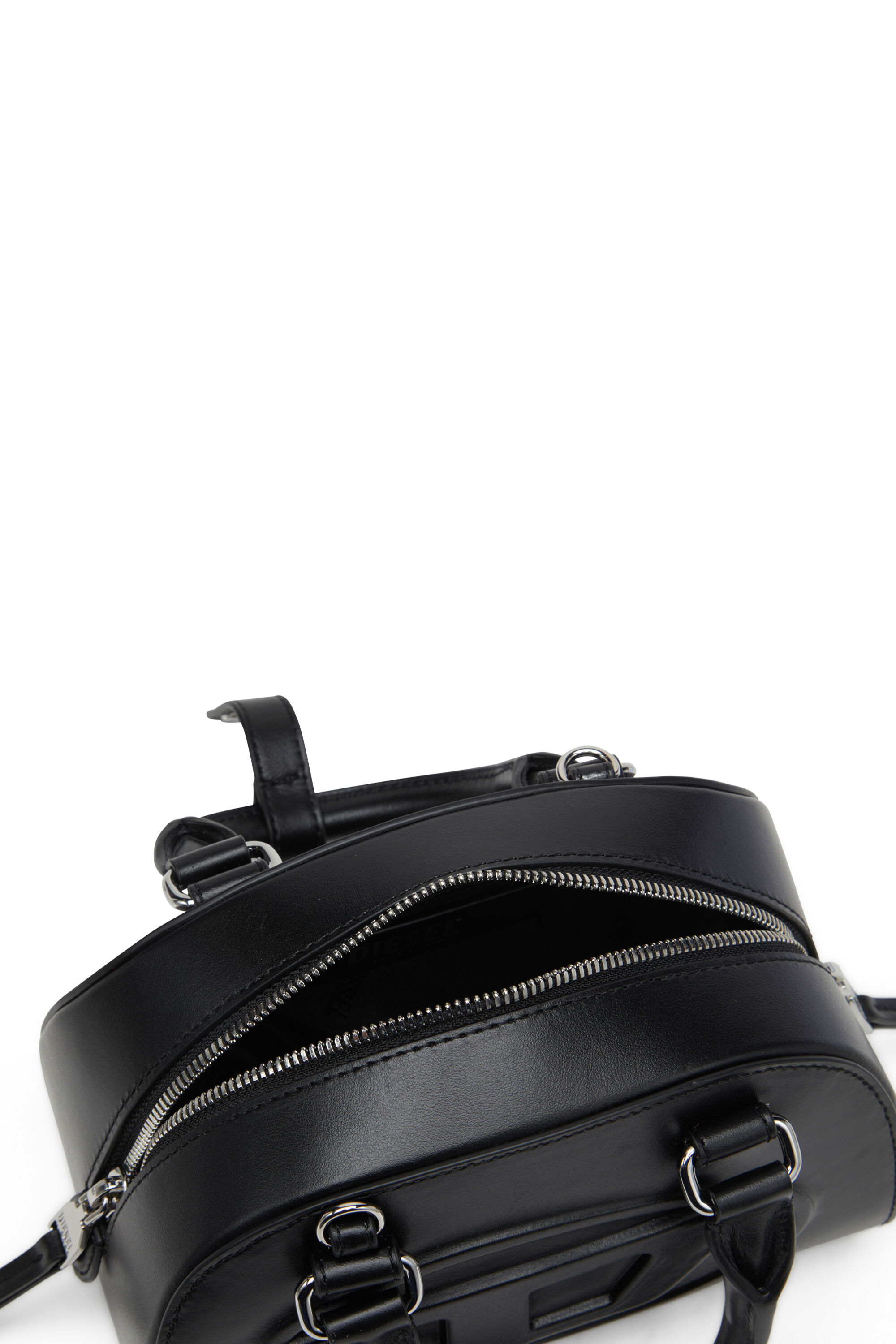 Diesel - 1DR DOME CROSSBODY, Mini bolso de cuero tipo bowling Mujer in Negro - 5