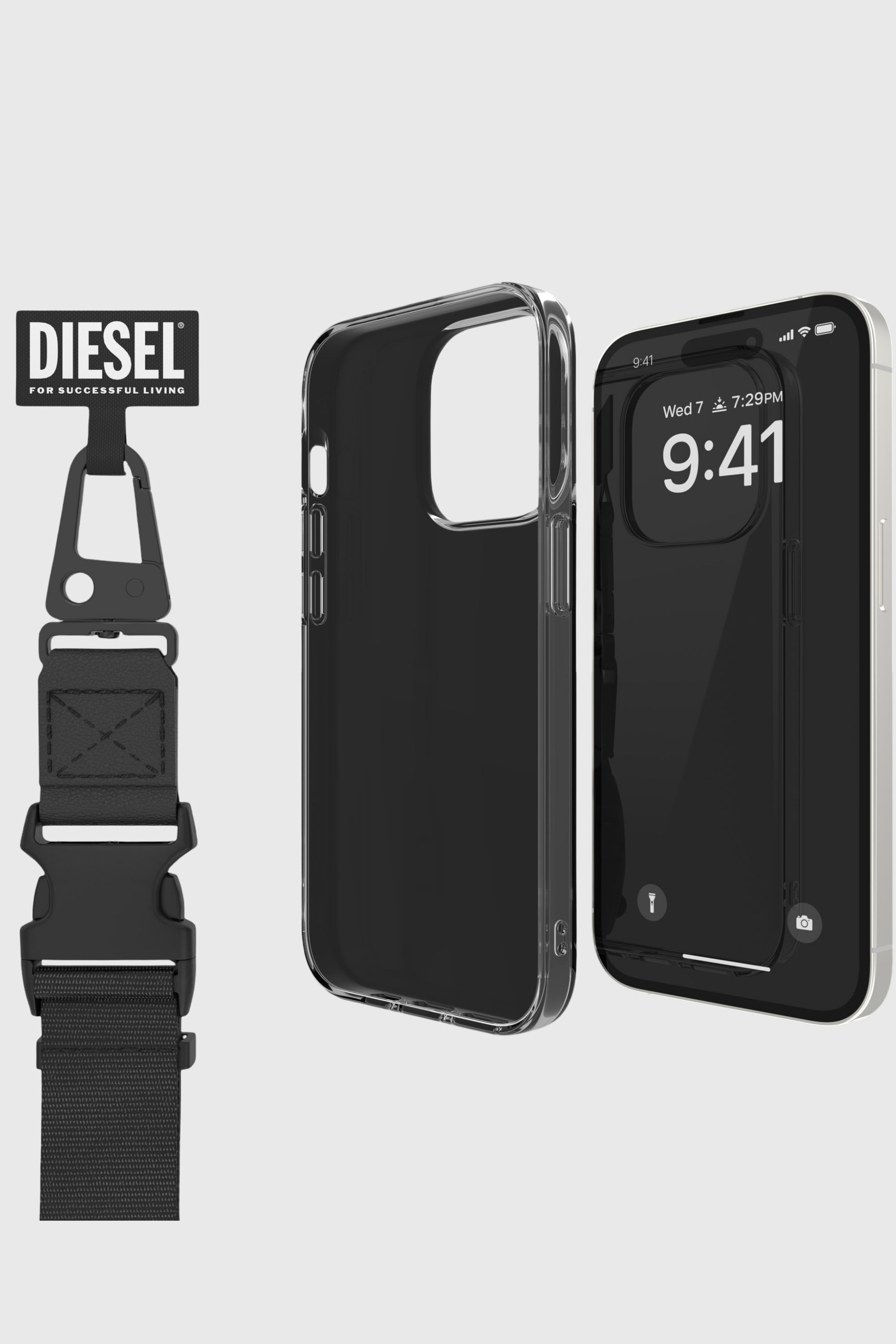 Diesel - 60220 NECKLACE, Cord&oacute;n universal para smartphone Unisex in Negro - 1
