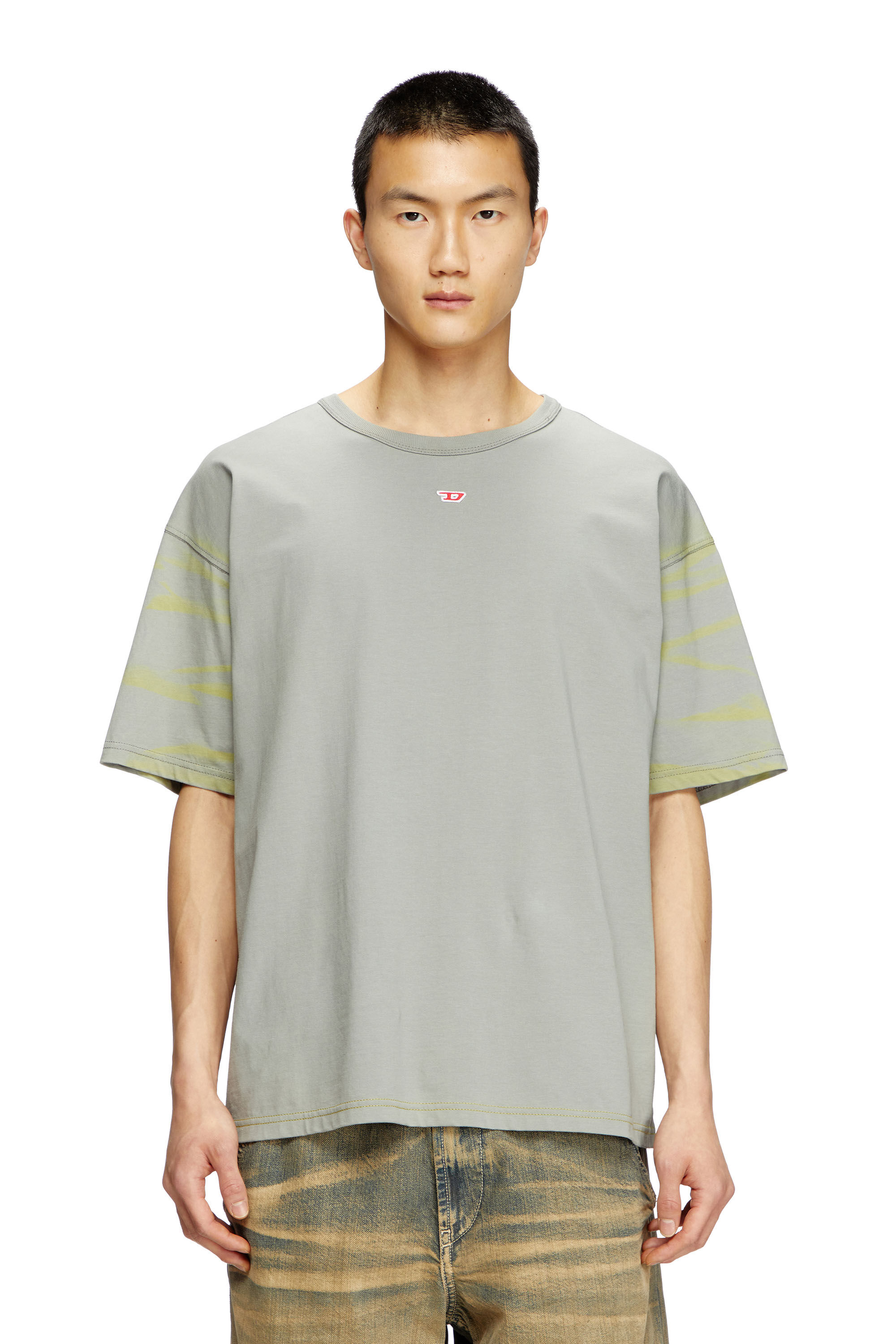 Diesel - T-ADJUST-R23, Camiseta con efecto de rociado Hombre in Gris - 3