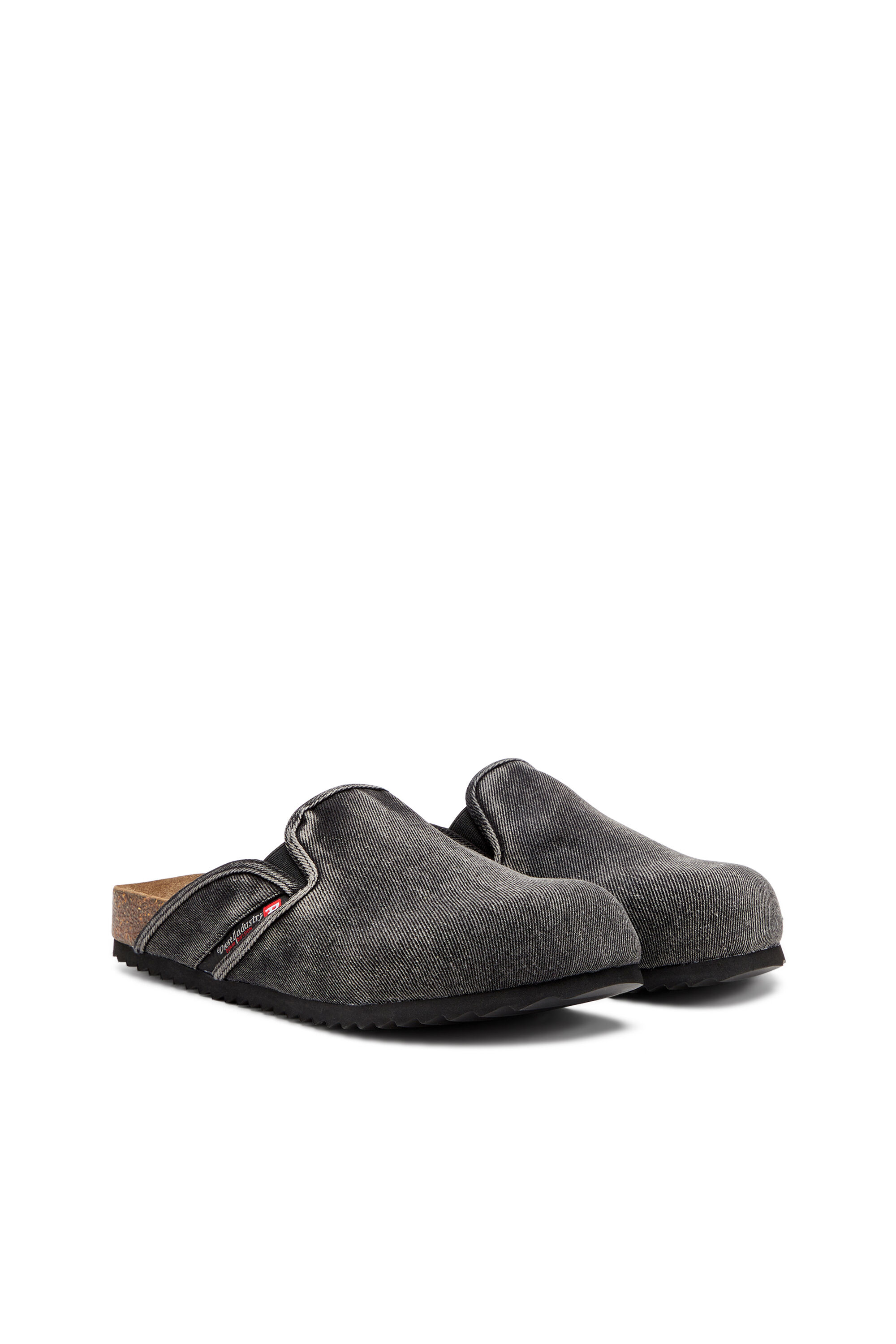 Diesel - D-WOODSTOCK SLIP-ON, D-Woodstock-Zapatos planos sin talón en cuero napa Hombre in Negro - 2