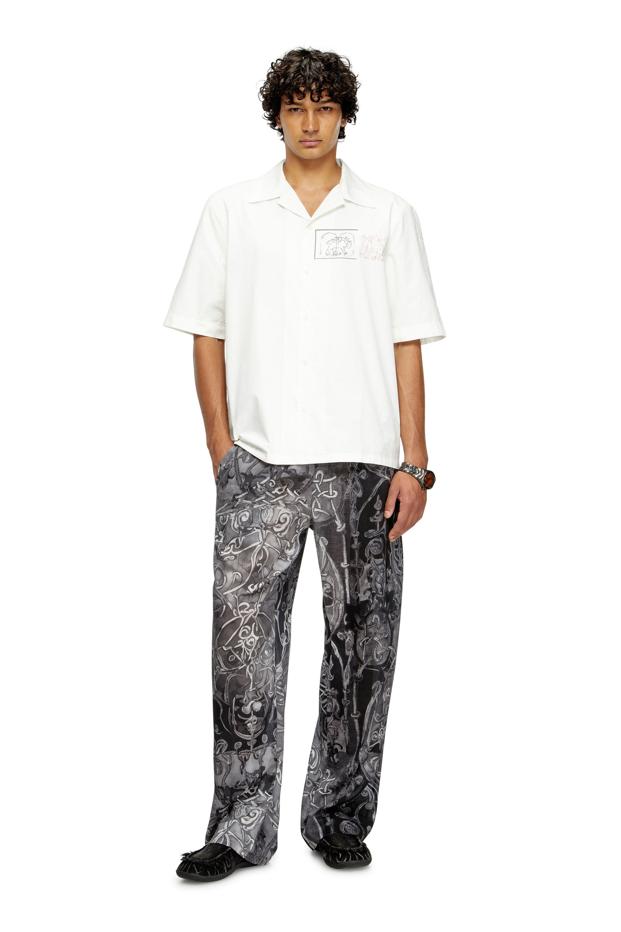 Diesel - S-BRACK-A-HGBS, Camisa con estampado de espada Hombre in ToBeDefined - 1