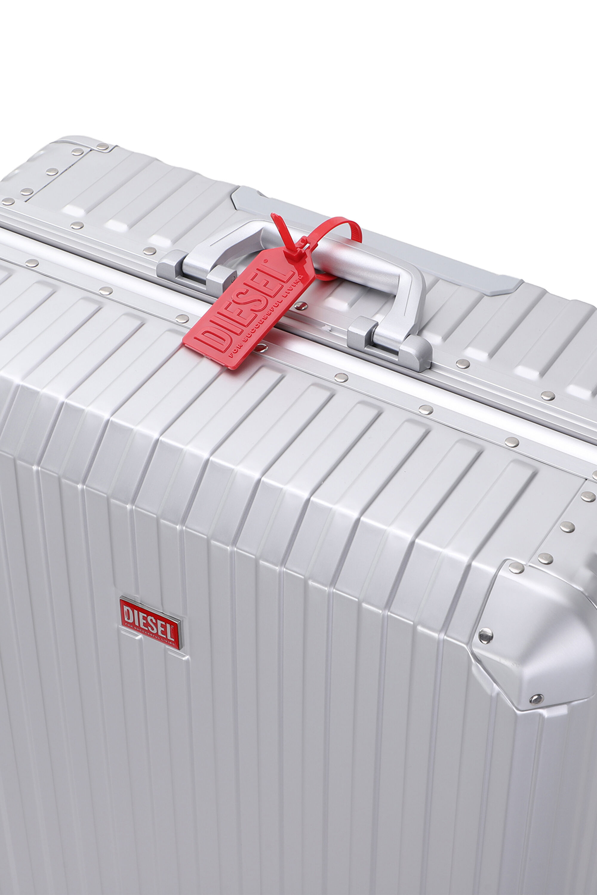 Diesel - DIESEL ALUMINUM TROLLEY- DSL002, Maleta de aluminio tama&ntilde;o L Unisex in Plateado - 6
