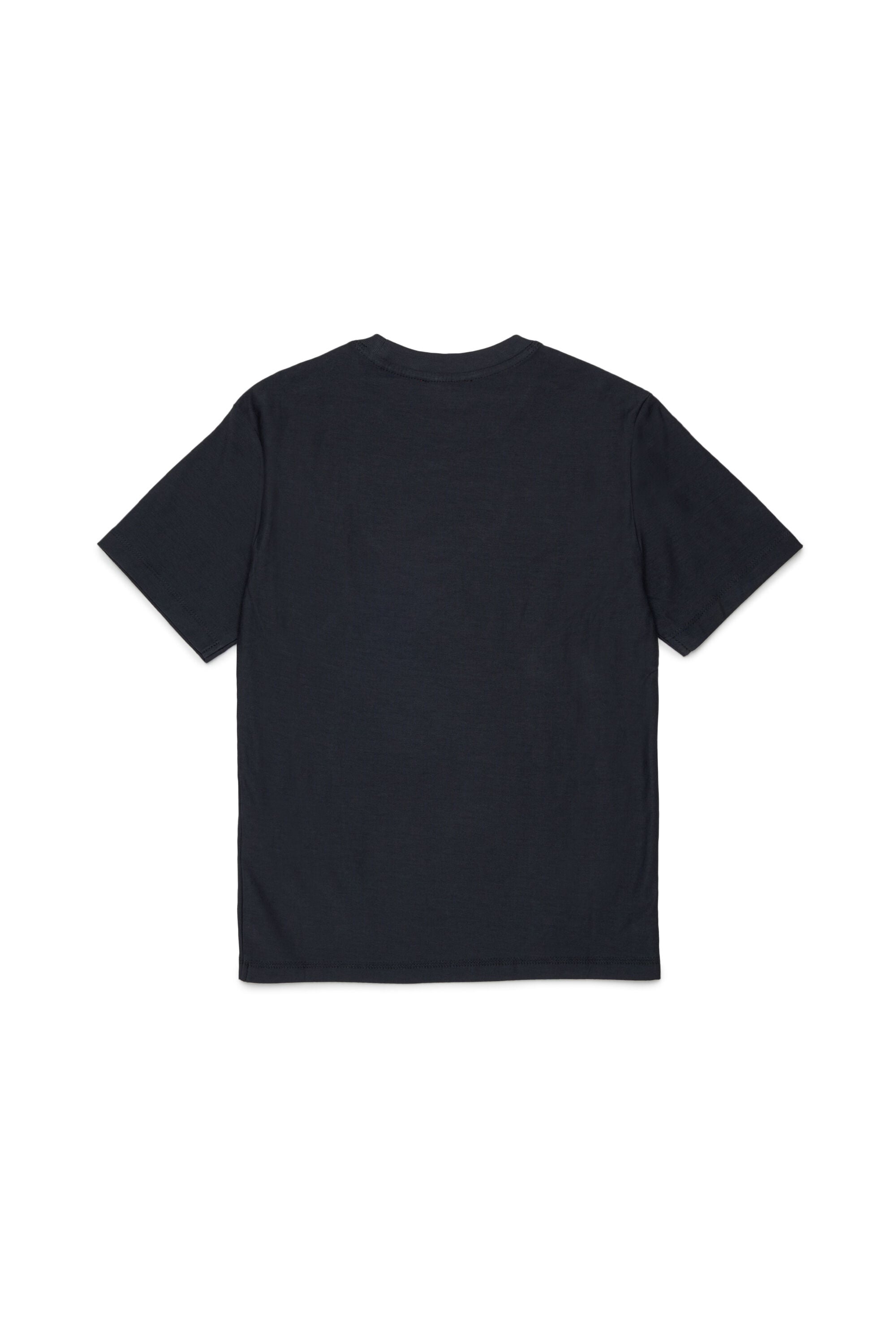 Diesel - TFRIT OVER, Camiseta con logo Oval D y efecto jaspeado Hombre in Negro - 2
