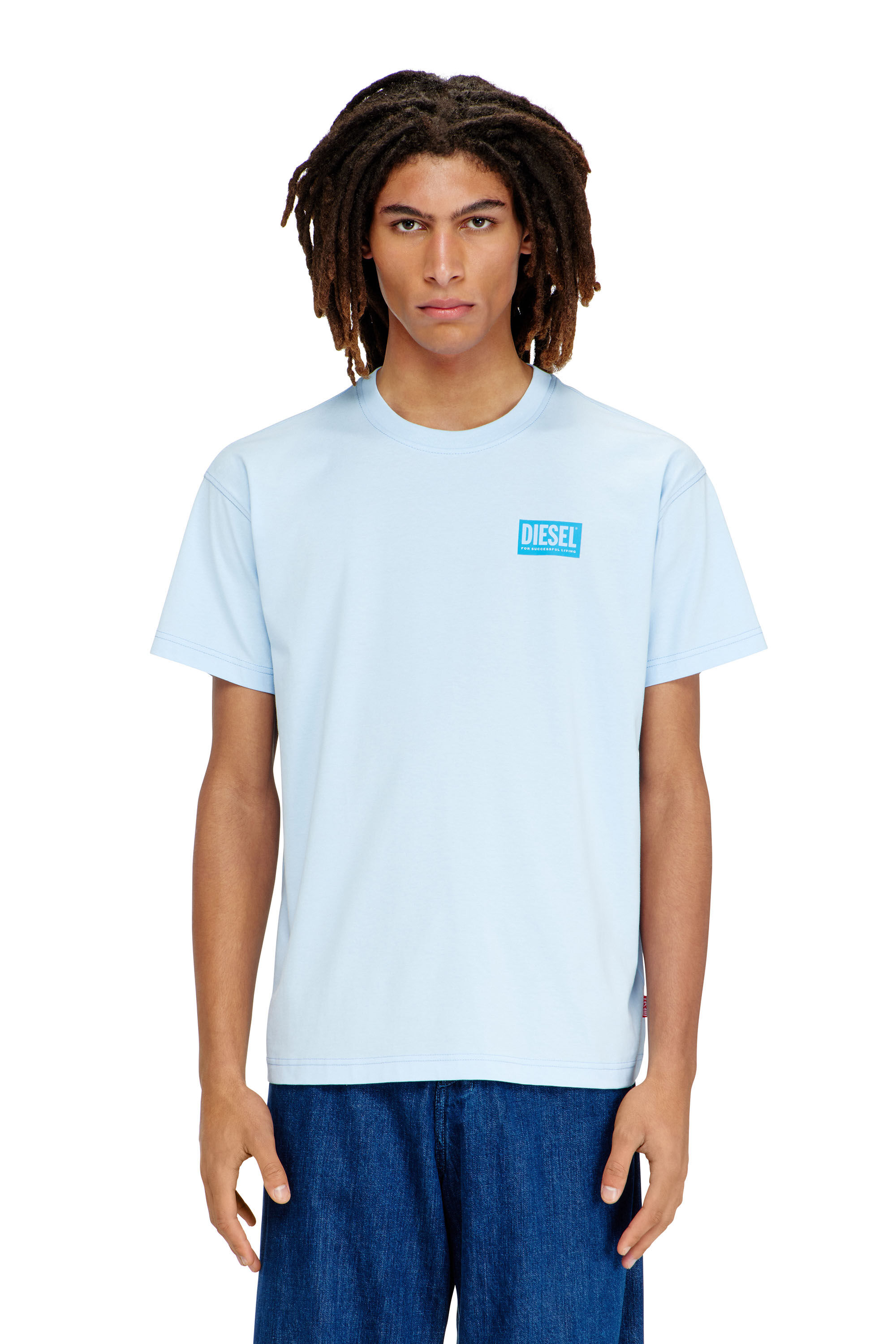 Diesel - T-NORM-V13, Camiseta con estampado de plastisol Hombre in Azul marino - 3