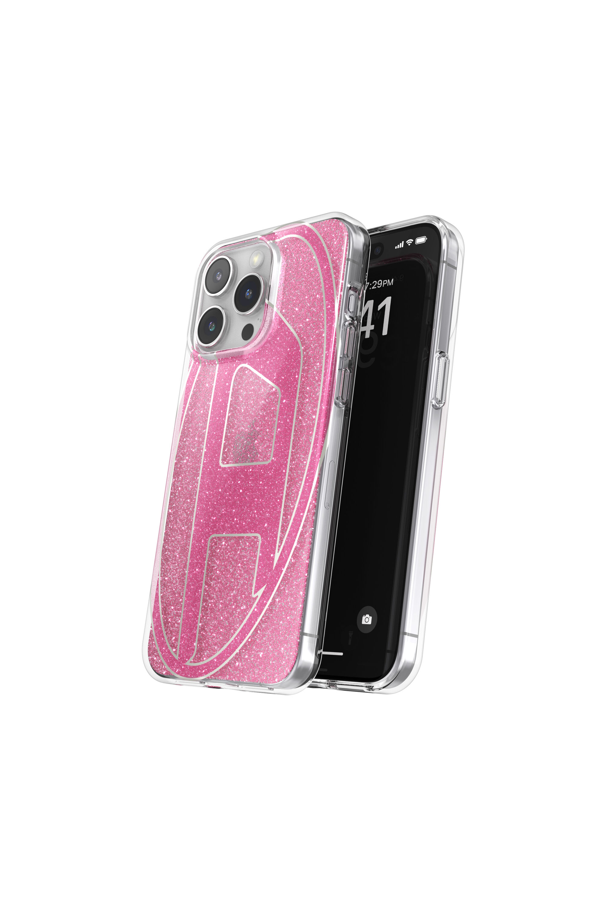 Diesel - 60037 AOP CASE, Funda glitter por iP 15 Pro Max Unisex in Rosa - 3
