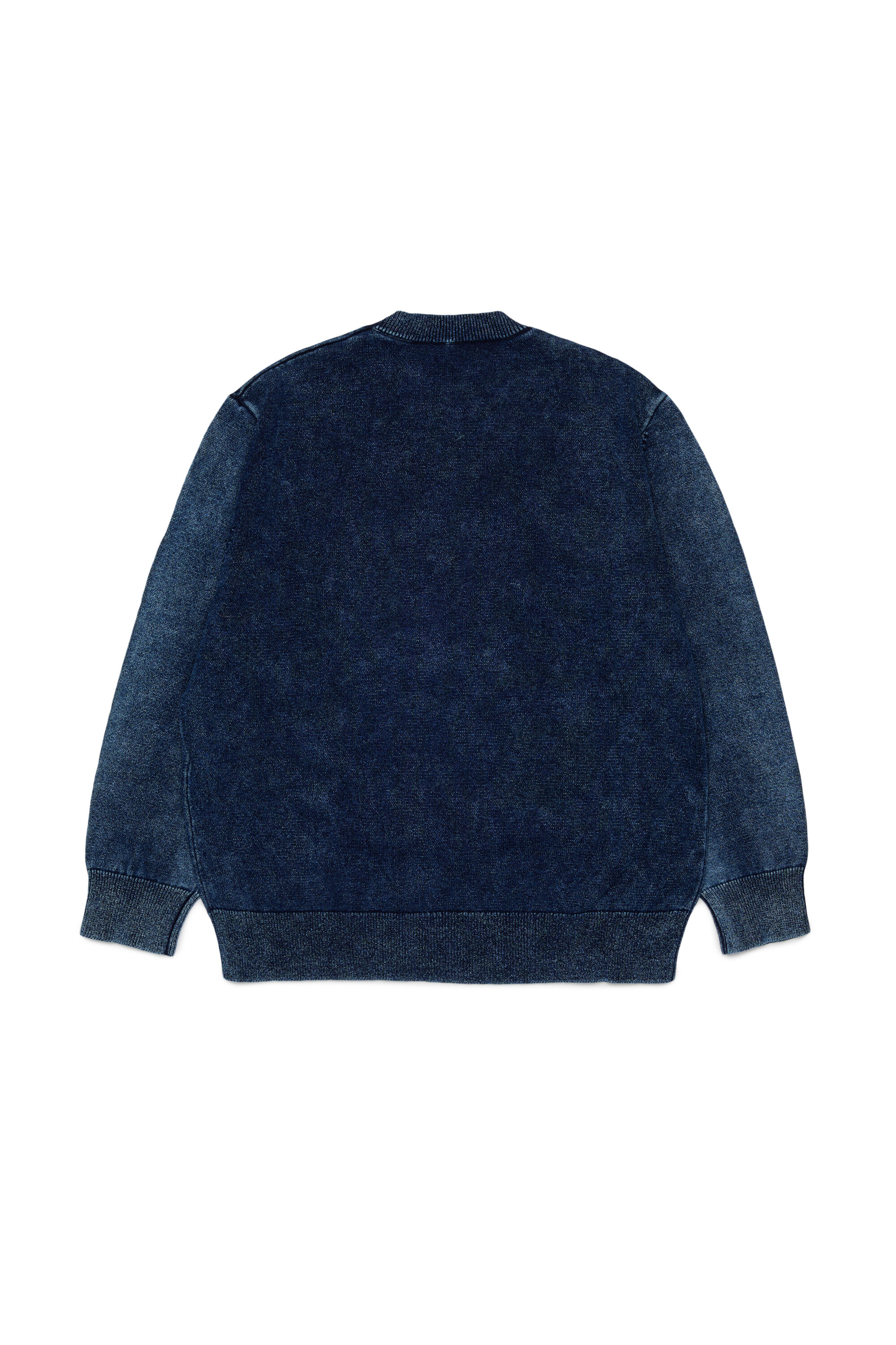 Diesel - KFINNIC OVER, Jersey efecto denim con motivo de f&eacute;nix Hombre in Azul marino - 2