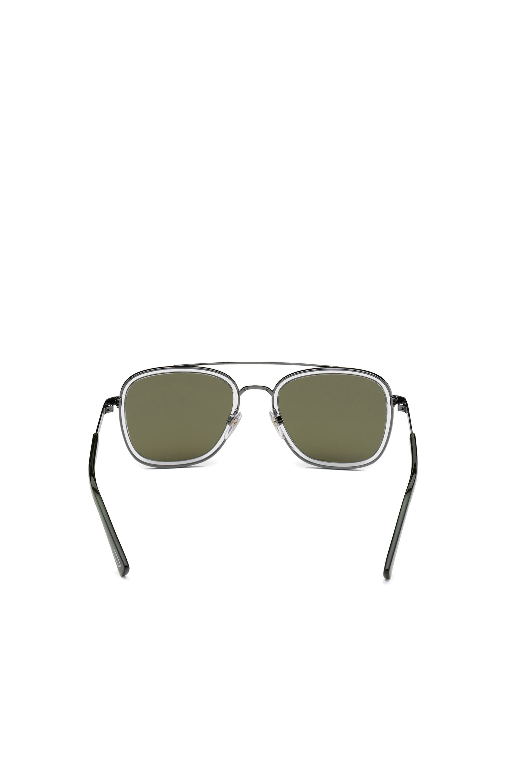 Diesel - DL0320, Gafas de estilo aviador en metal Hombre in Verde - 3