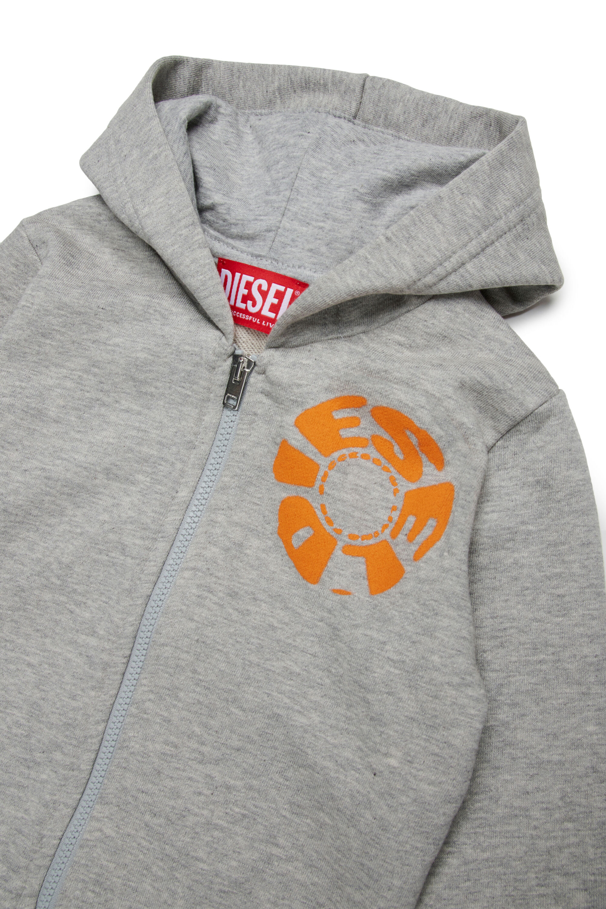 Diesel - SPRAVONB, Sudadera de algodón con cremallera completa Hombre in Gris - 3