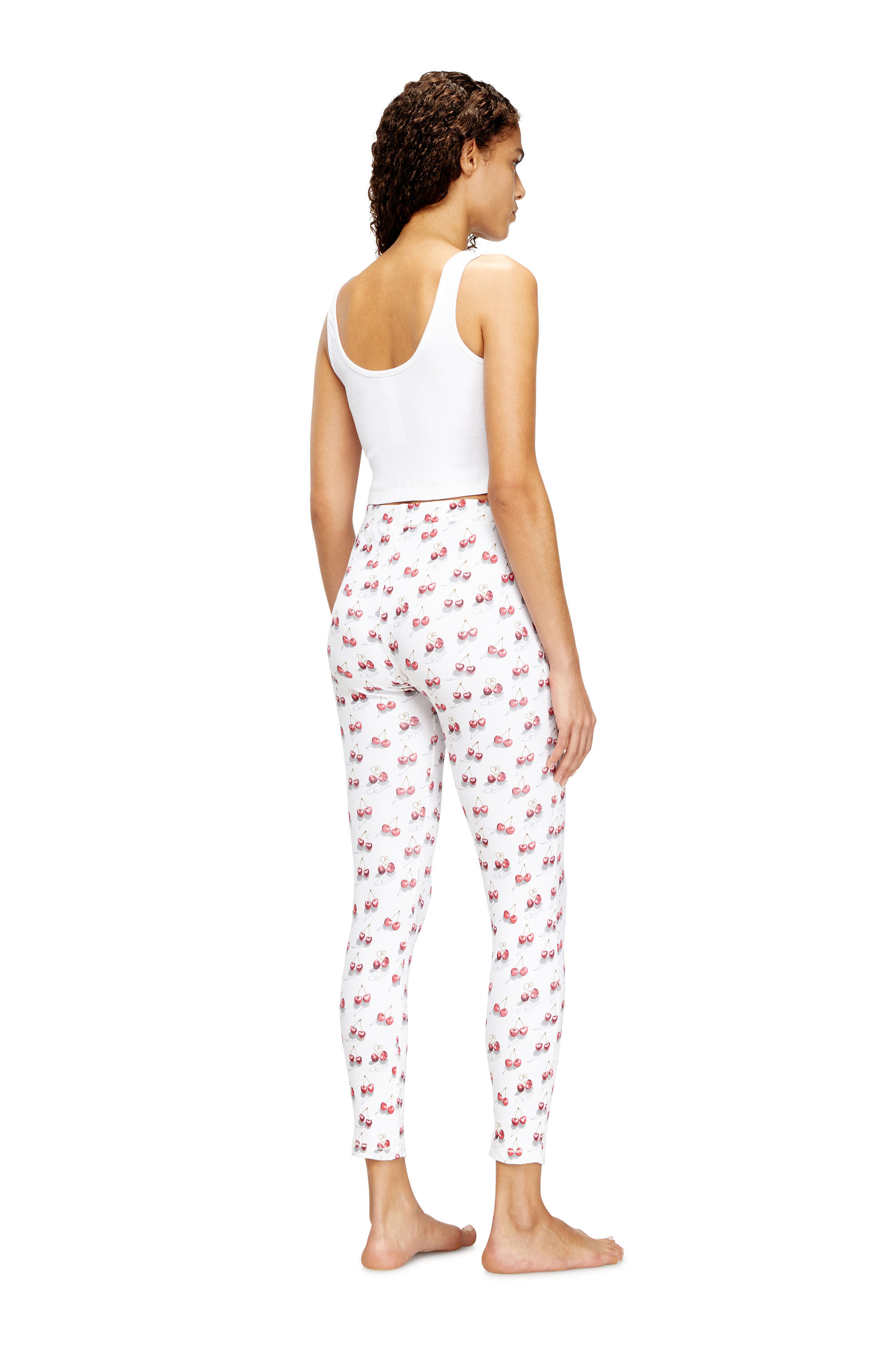 Diesel - SET-ABIGAIL-GFT, Conjunto de pijama con estampado de cerezas en algod&oacute;n el&aacute;stico Mujer in Blanco - 4