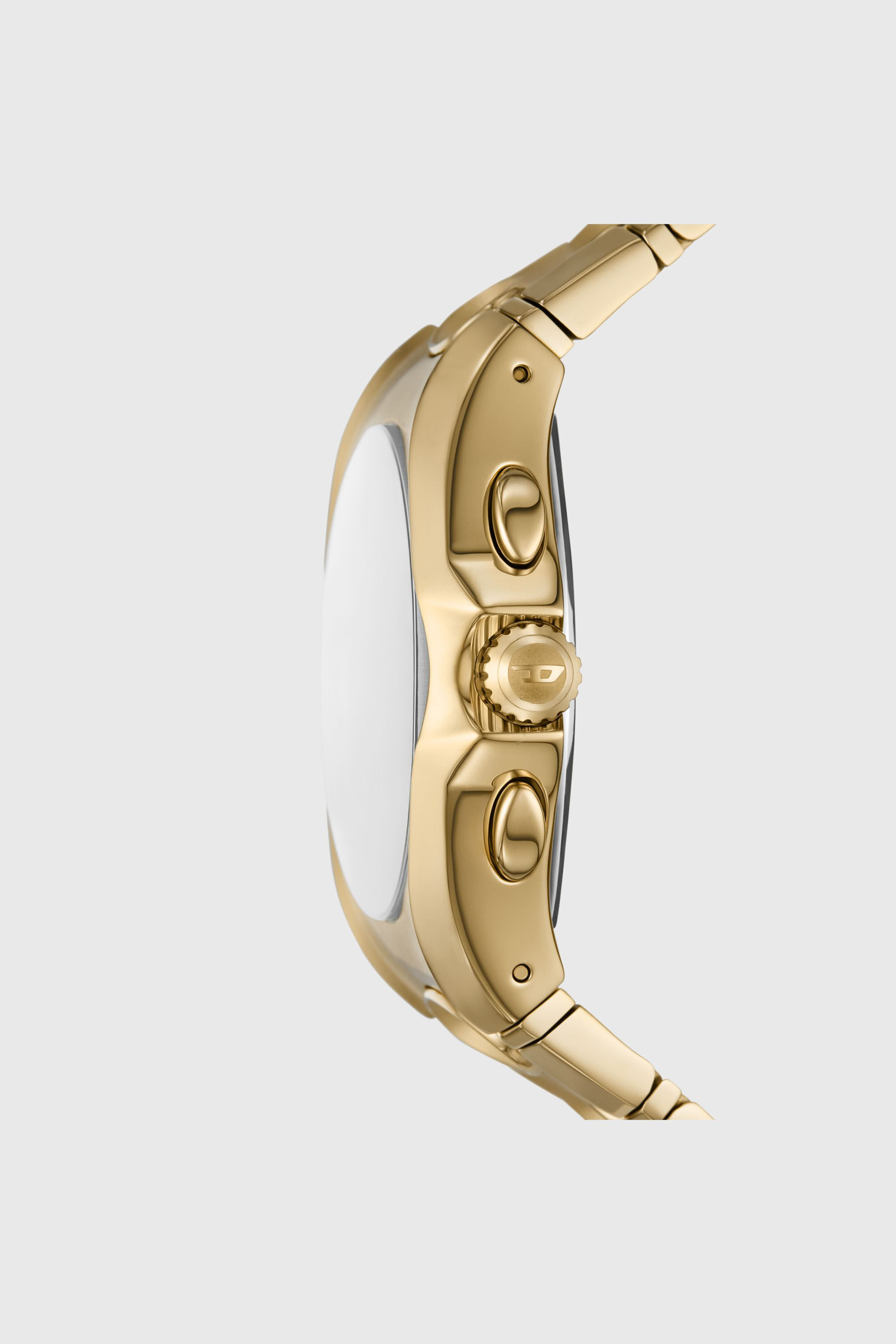 Diesel - DZ4695 WATCH, Man's D-Curve gold-tone stainless steel watch in Gold - 3