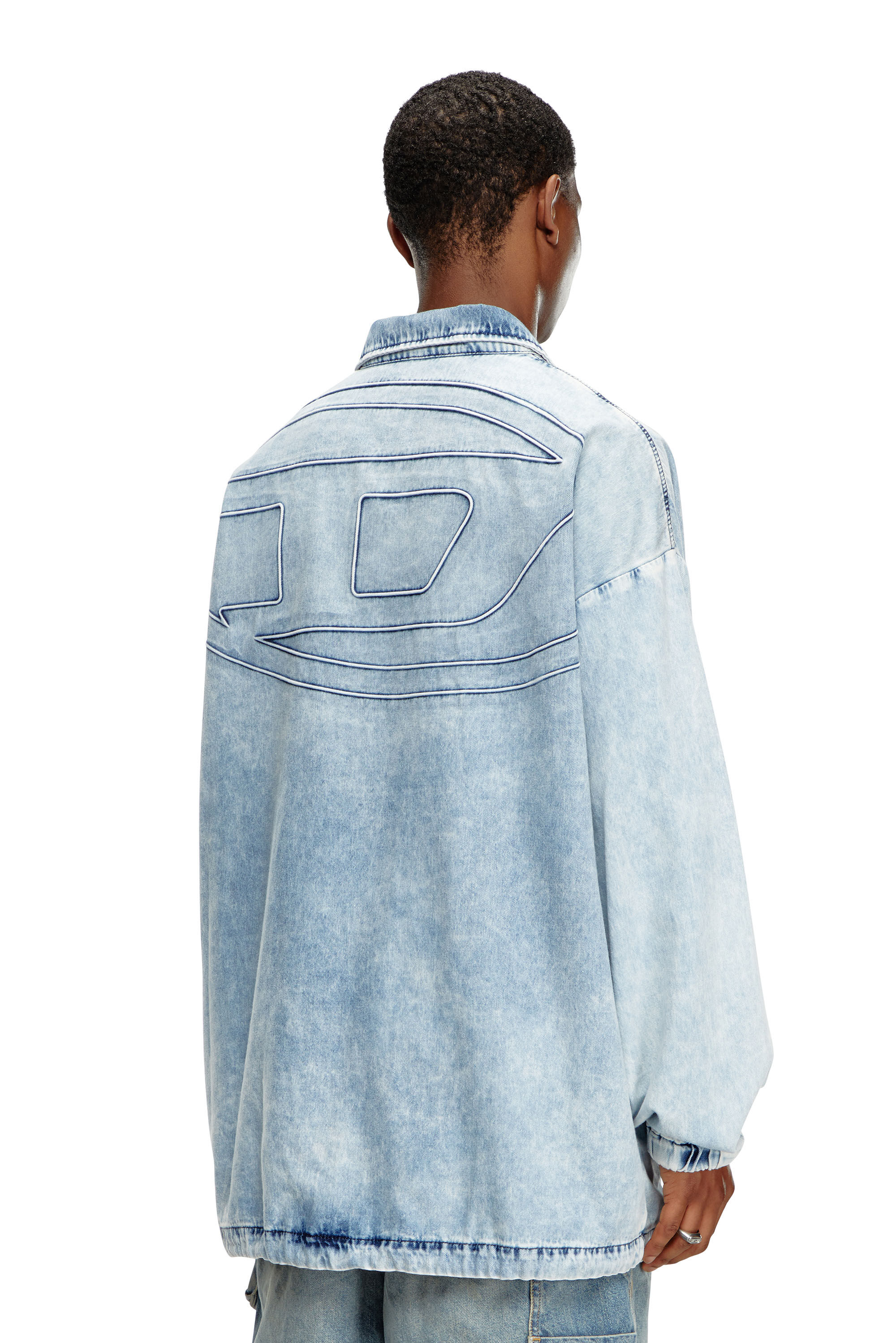 Diesel - D-KRAP-S1, Chaqueta de denim con Oval D Hombre in Azul marino - 3