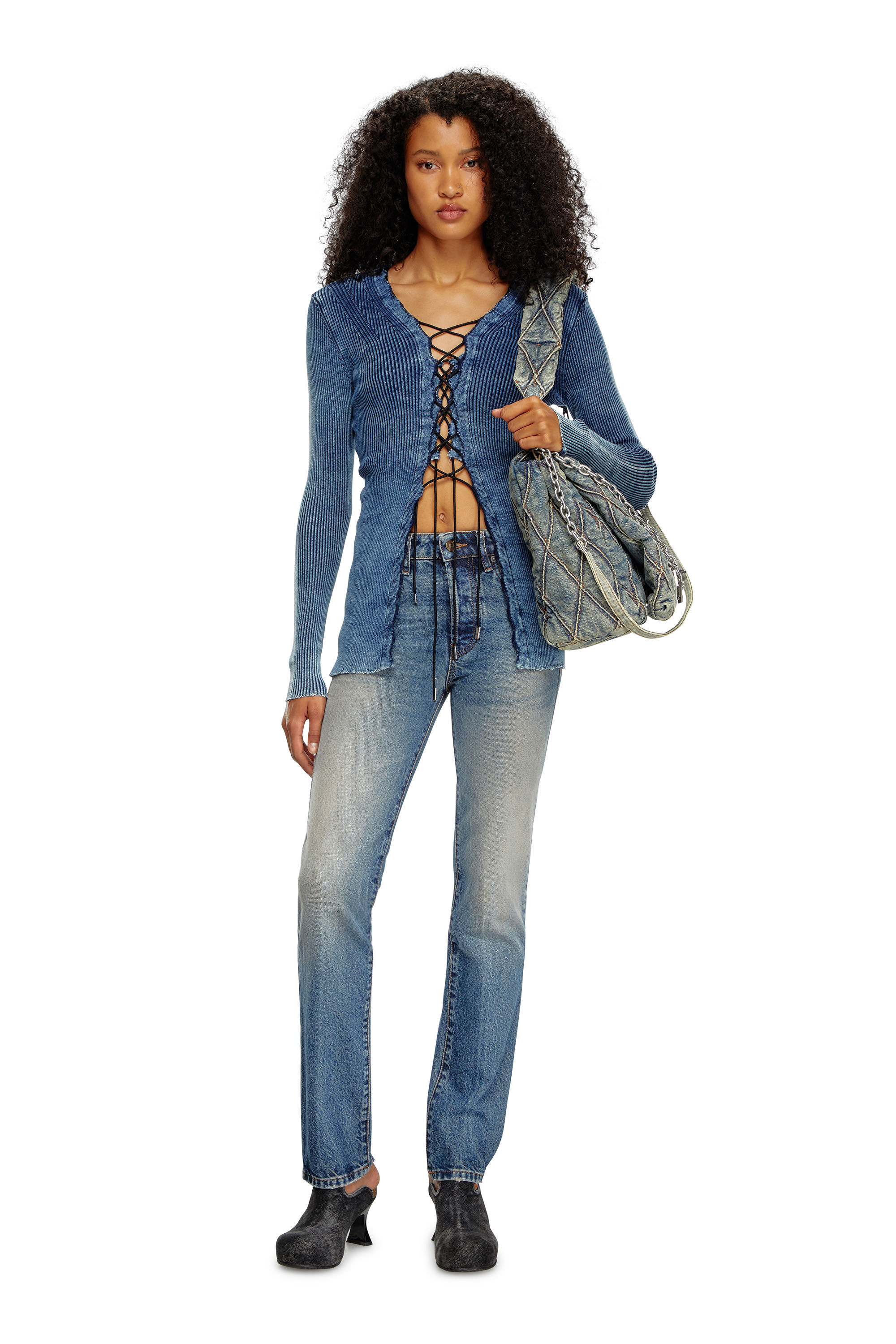 Diesel - Straight Jeans 1989 D-Mine 0GRDH, Mujer Straight Jeans - 1989 D-Mine in Azul marino - Image 1