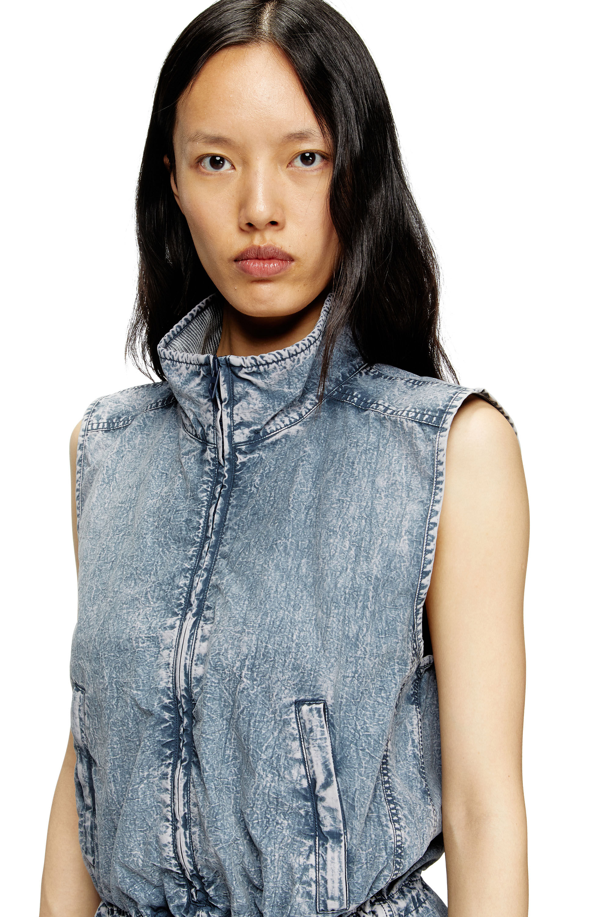 Diesel - J-ANNET, Mono de nailon tratado Mujer in Azul marino - 3