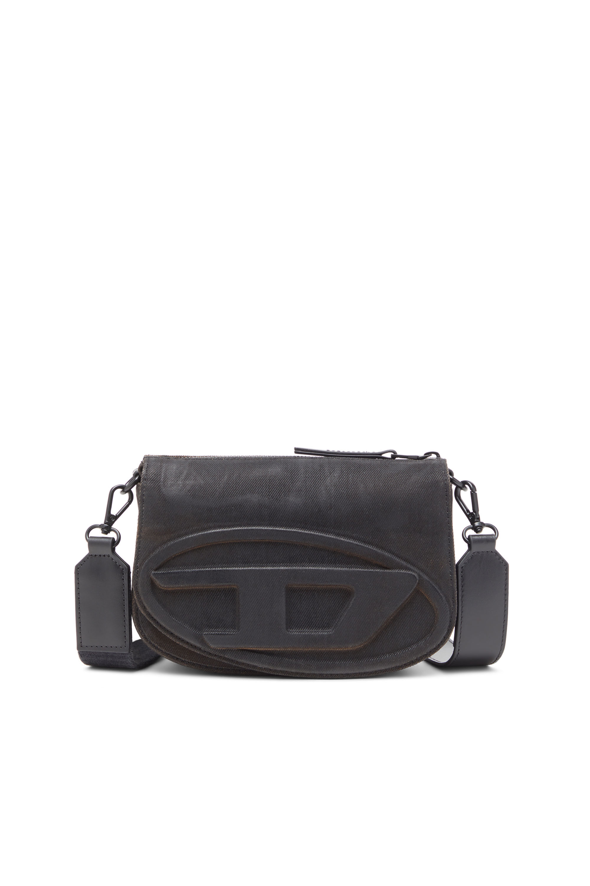 関税/送料込【DIESEL】 1Dr デニム カメラバッグ Men's 1DR-Camera bag in flocked denim | Black | Diesel