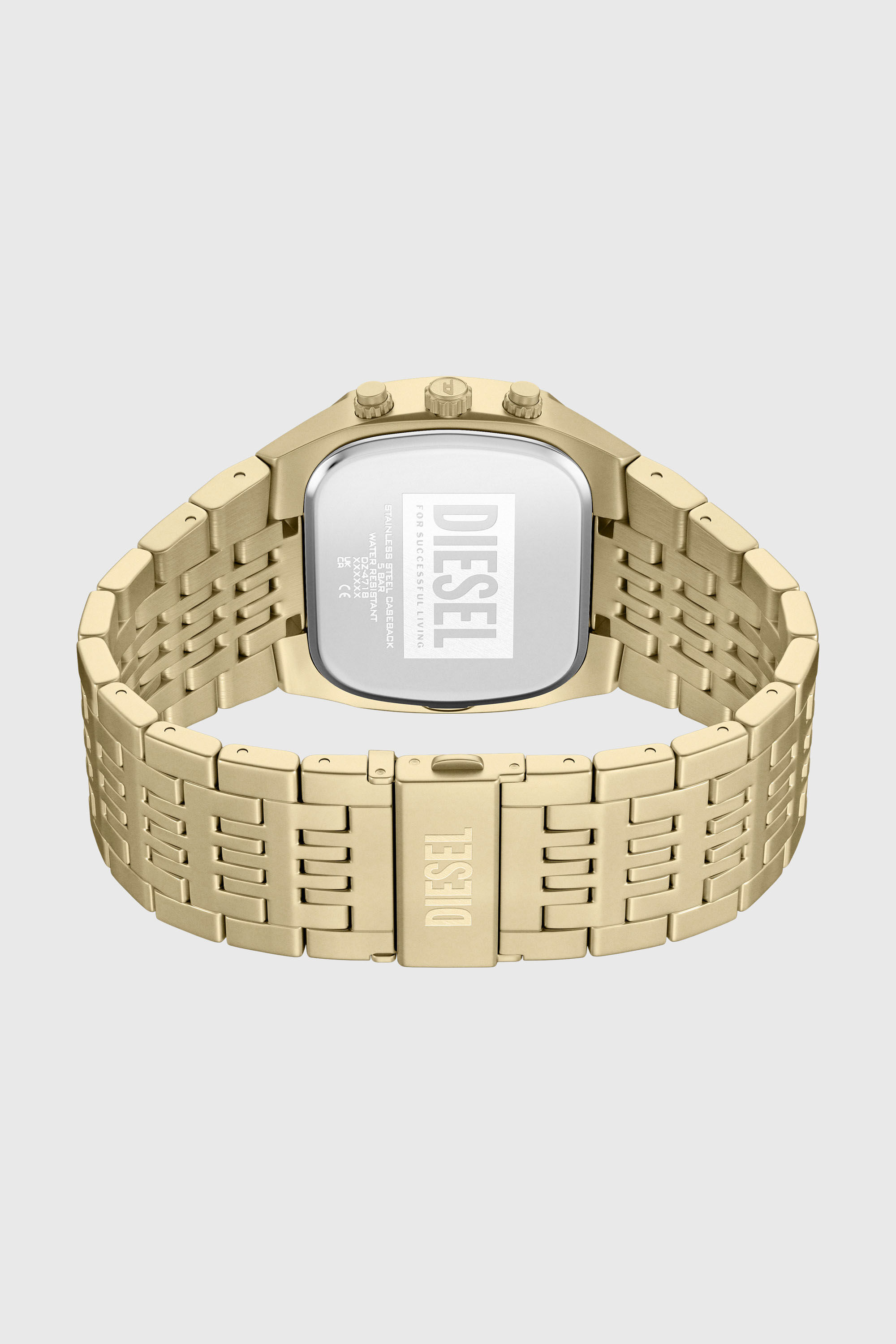 Diesel - DZ4718 WATCH, Reloj Spiked Cushion de acero inoxidable tono dorado Hombre in Dorado - 5