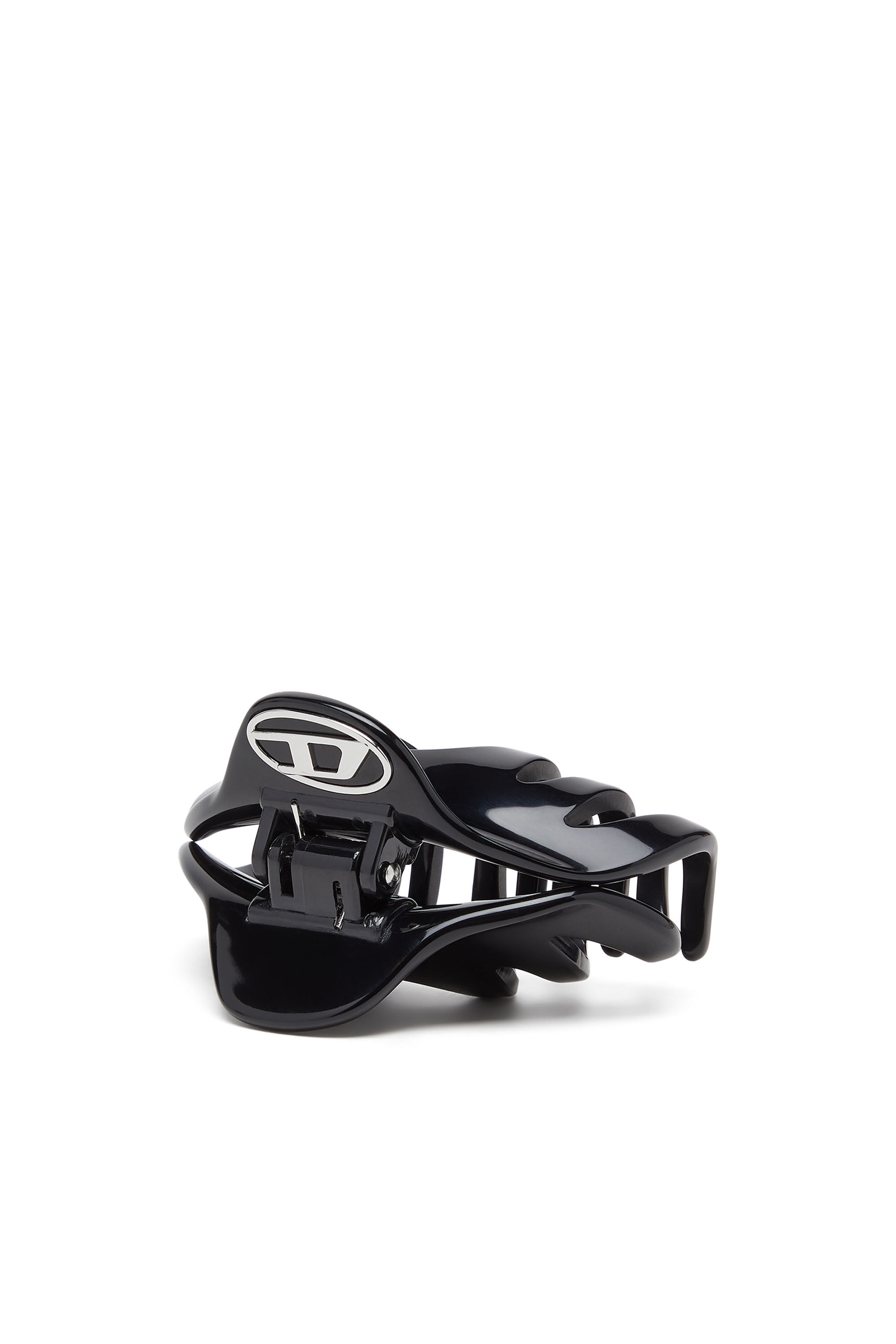Diesel - TALON CLIP, Clip para el cabello de resina con logo D ovalado Mujer in Negro - 2