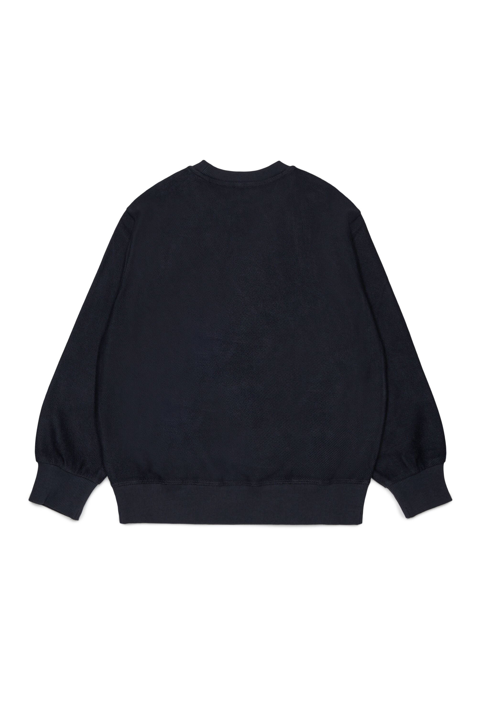 Diesel - SFRIT OVER, Sudadera con efecto de rayas y logo Oval D Hombre in Negro - 2