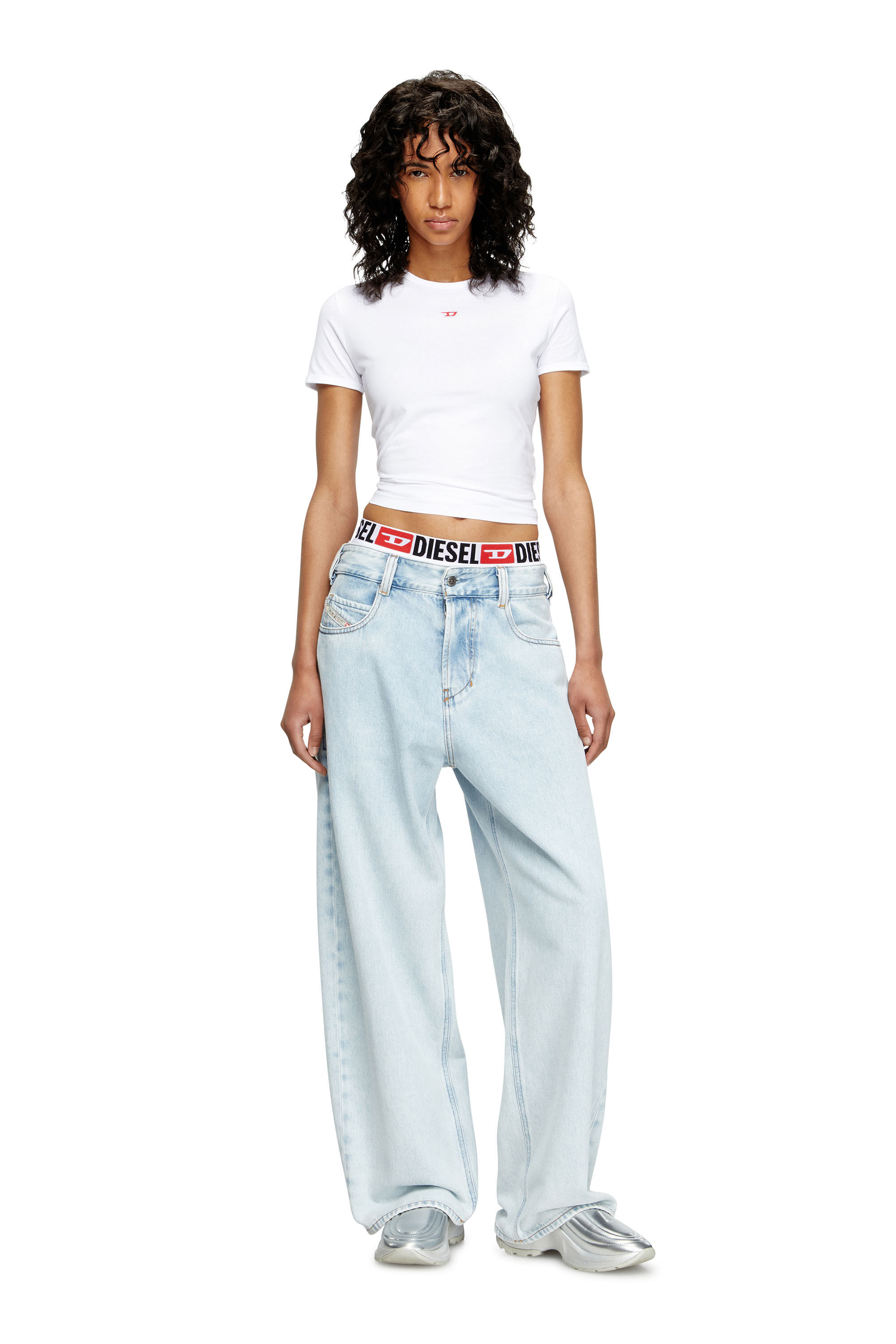 Diesel - Relaxed Jeans 1997 D-Enim 0DBDX Unisex, Azul Oscuro - 6