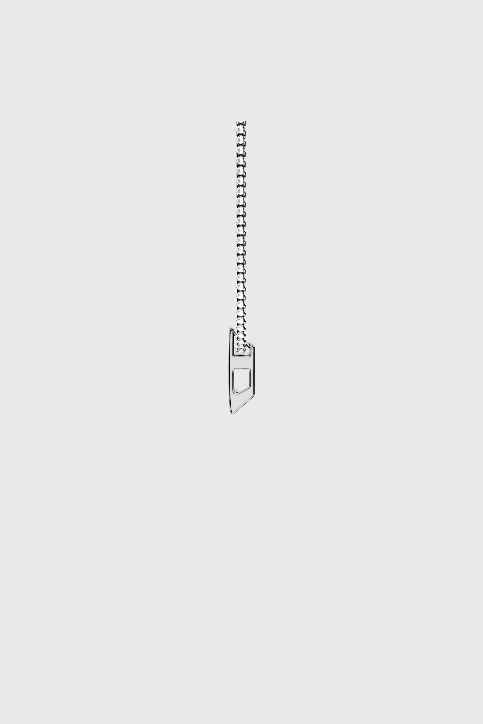 Diesel - DX1689040 JEWELLERY, Collar con colgante de acero inoxidable Unisex in Plateado - 5