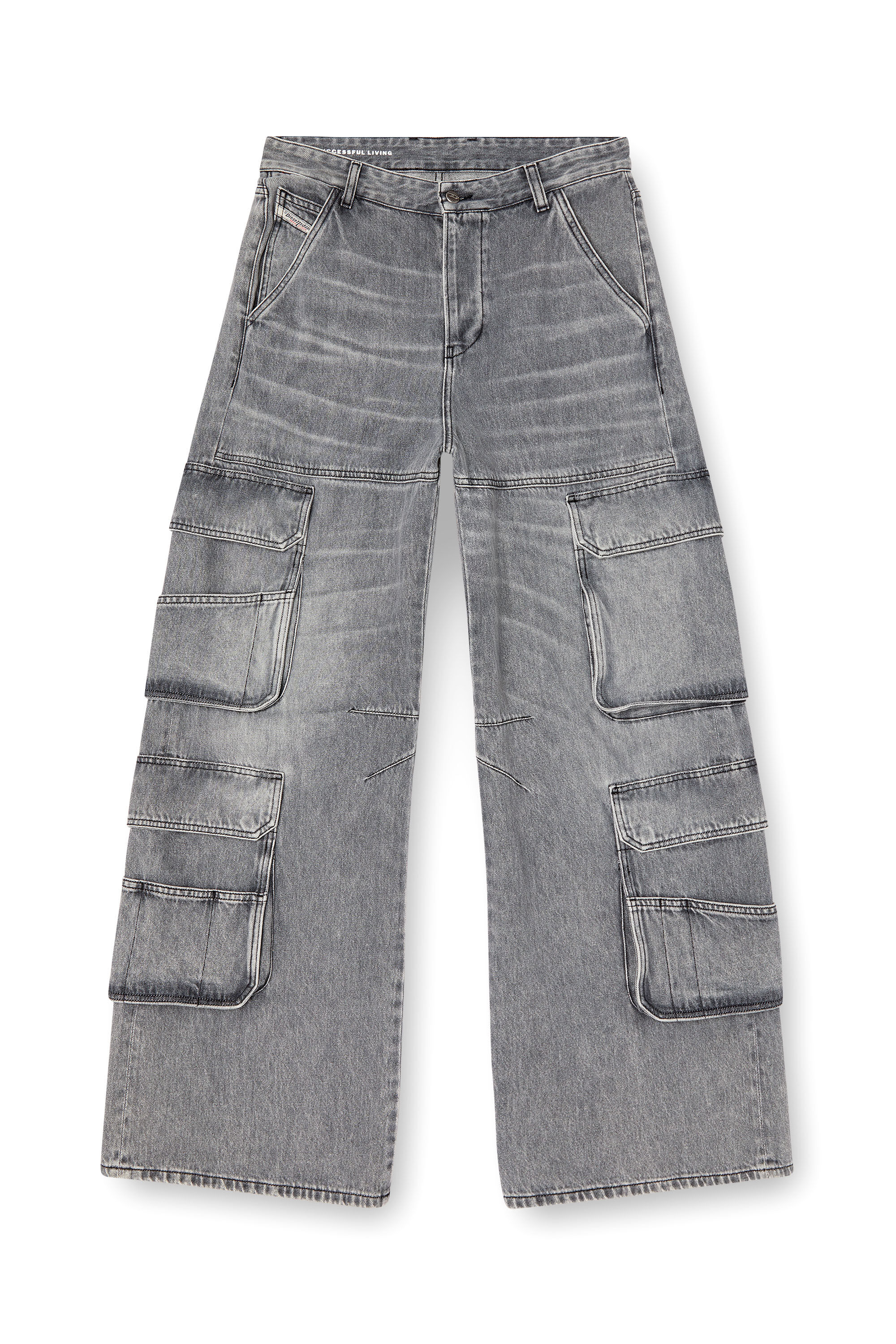 Diesel - Relaxed Jeans 1996 D-Sire 0DCBE Mujer, Gris Claro - 2
