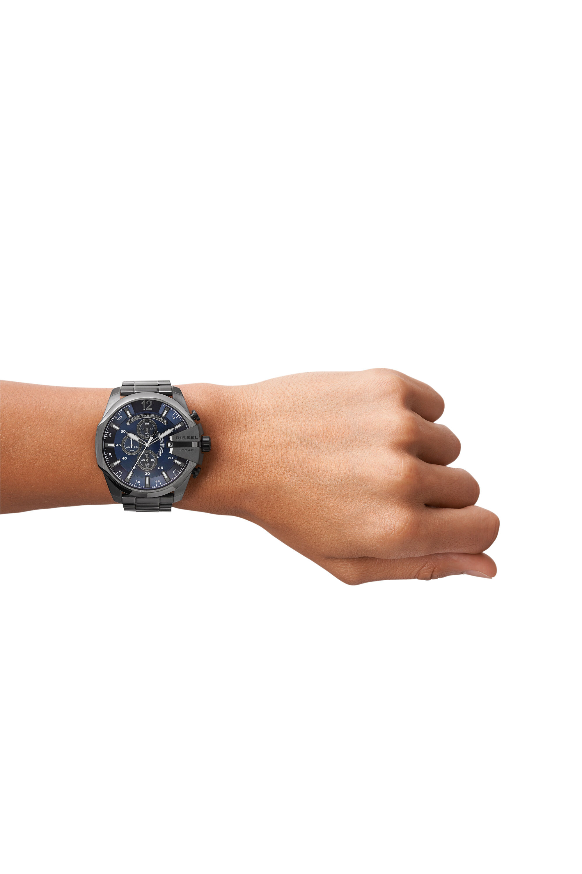 DZ4329 Hombre: Mega Chief reloj con chapado gris | Diesel