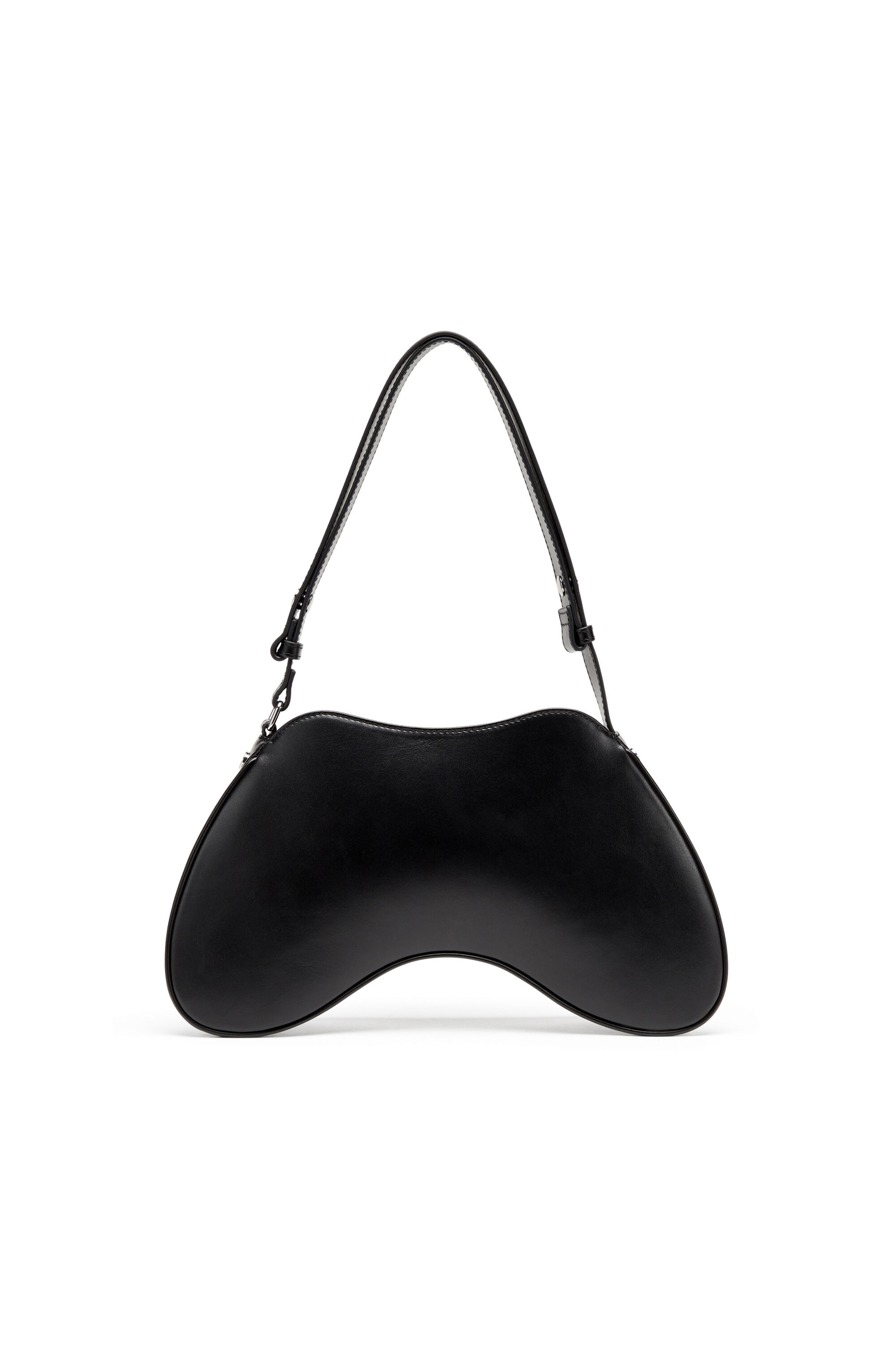 Diesel - PLAY SHOULDER, Play-Bolso de hombro de cuero semibrillante Mujer in Negro - 3