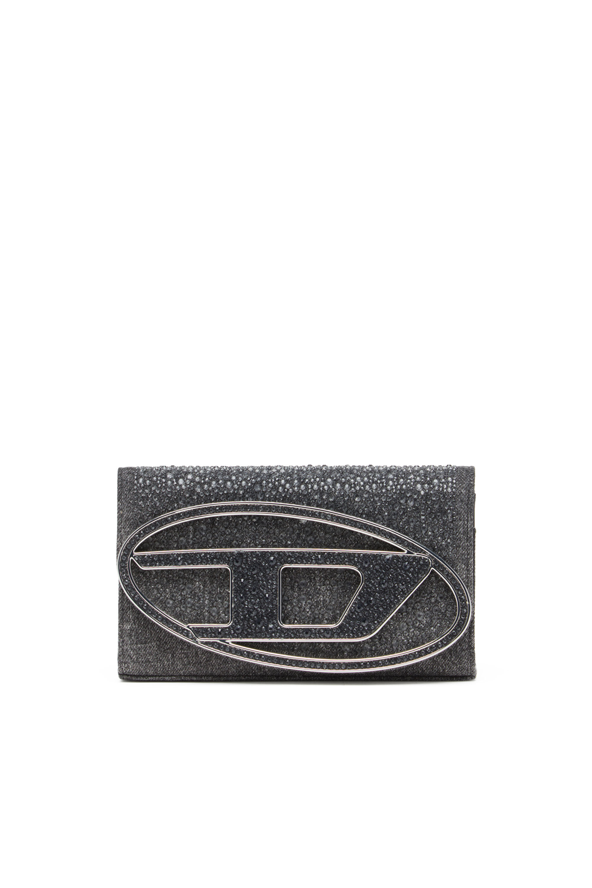 Women s Wallet purse in crystal denim Black Diesel