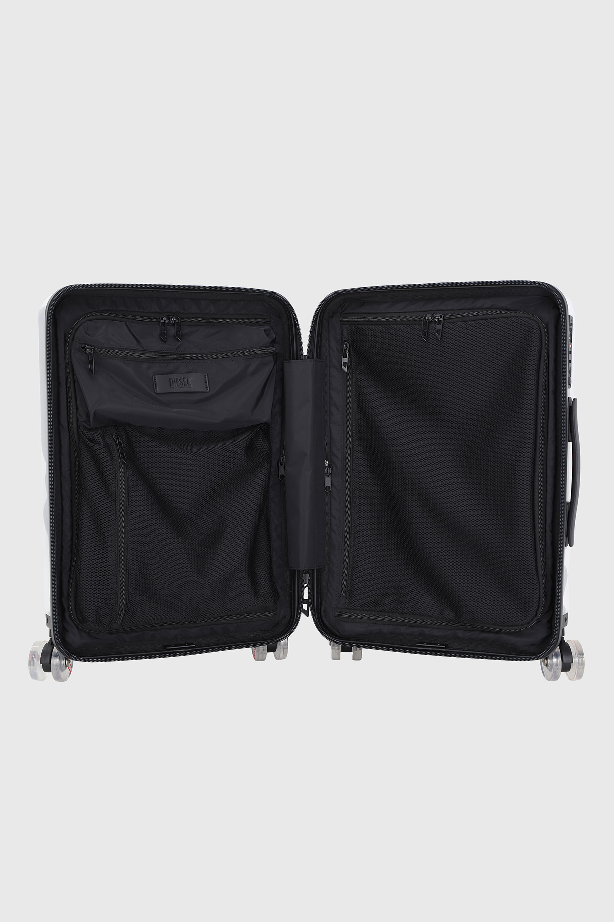 Diesel - LU0036 HARD LUGGAGE - DSL009, Maleta con logotipo transparente tama&ntilde;o S Unisex in Negro - 3