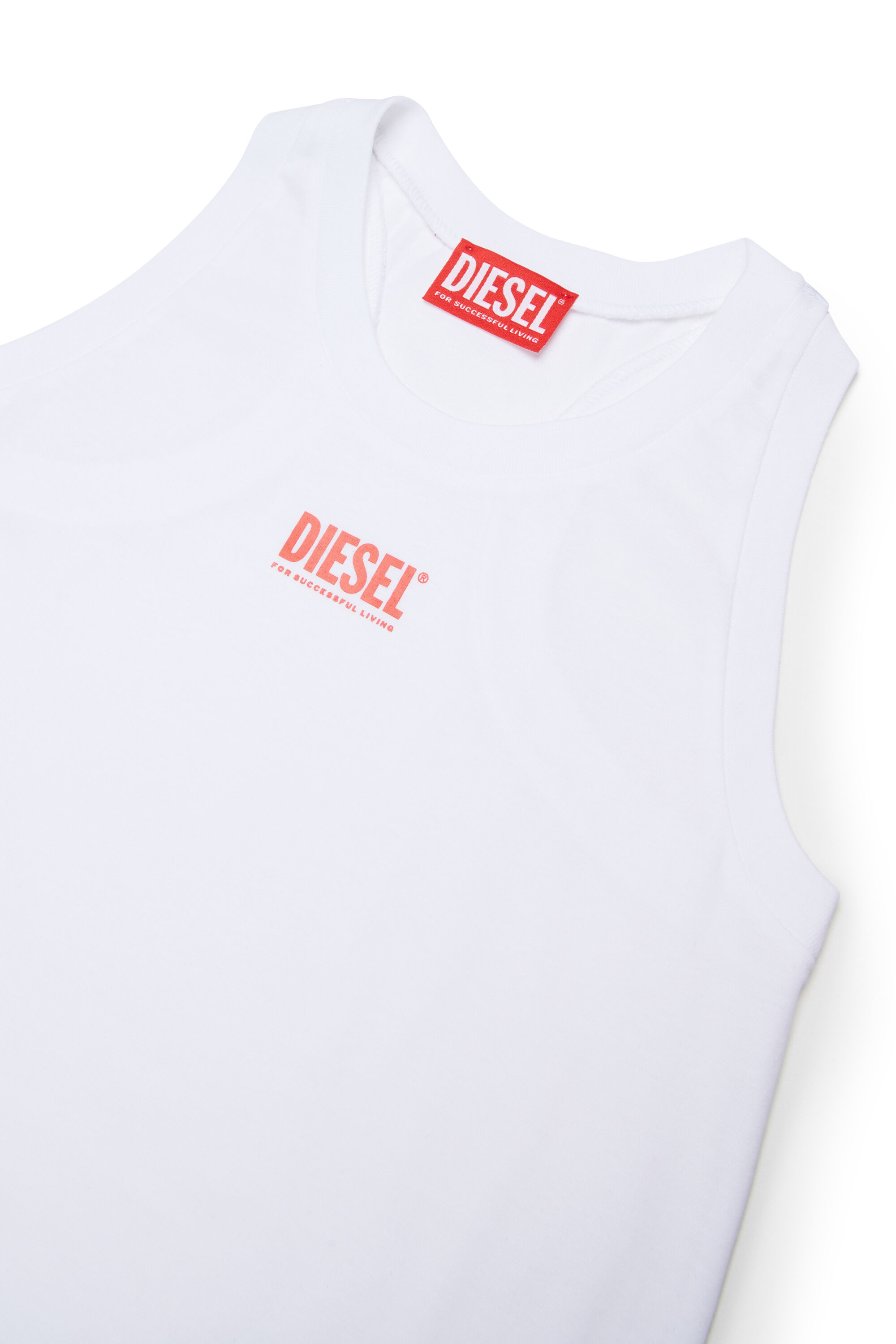 Diesel - MCUNDY, Vestido playero con estampado de logotipo Mujer in Blanco - 3