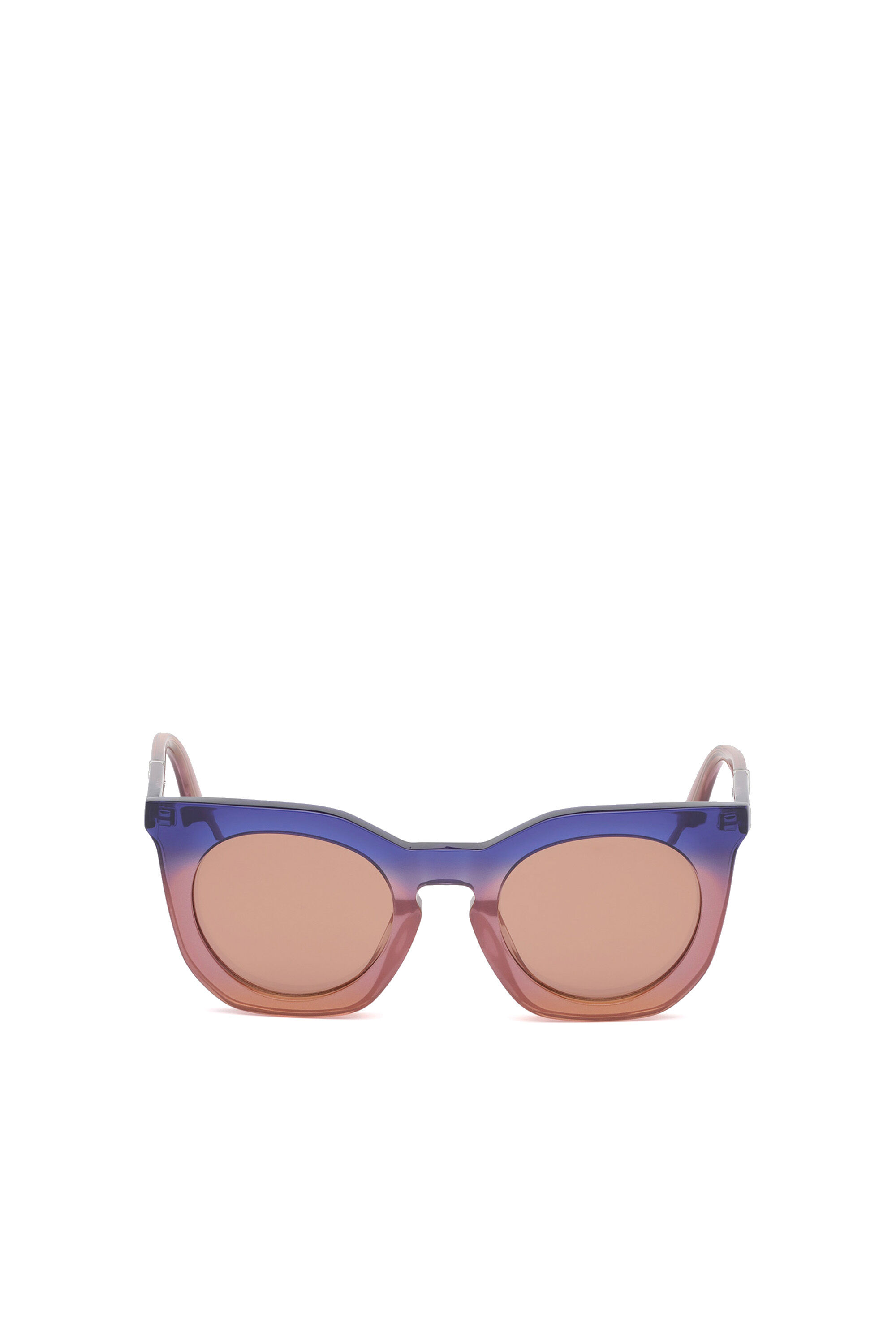Diesel - DL0283, Gafas de sol redondeadas en acetato Mujer in Morado - 1