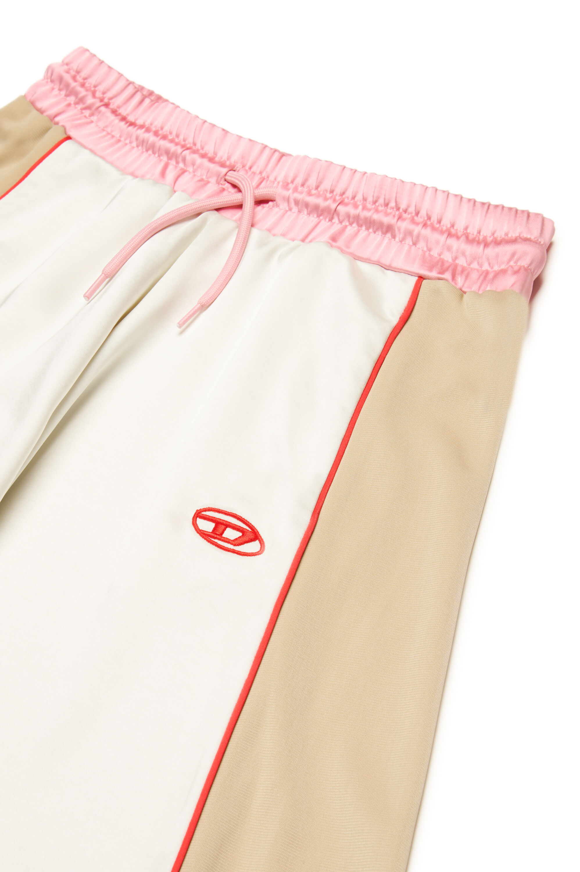Diesel - PWILD, Pantalones palazzo de satén y tejido de doble punto Mujer in Multicolor - 3