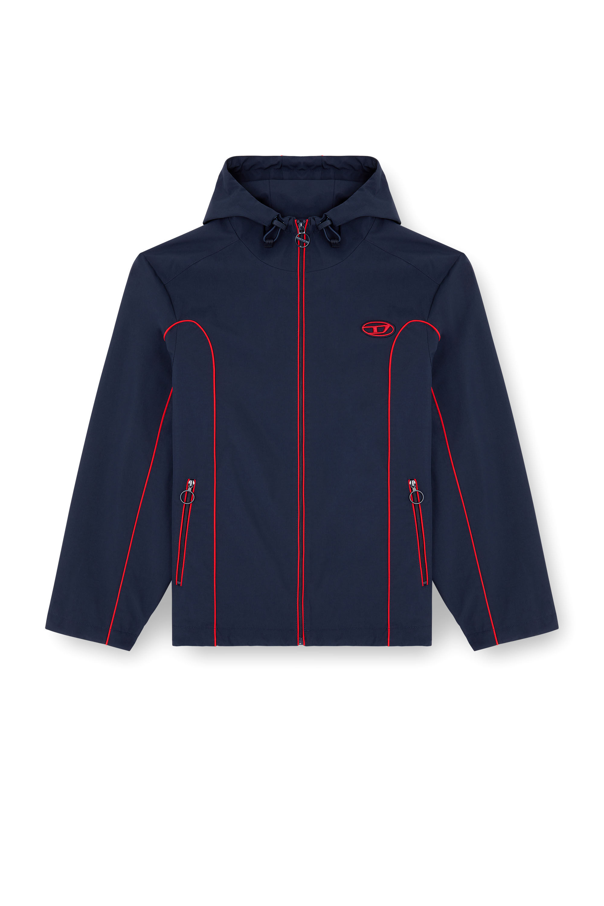 Diesel - J-HIVES, Anorak con ribetes contrastantes Hombre in Azul marino - 2