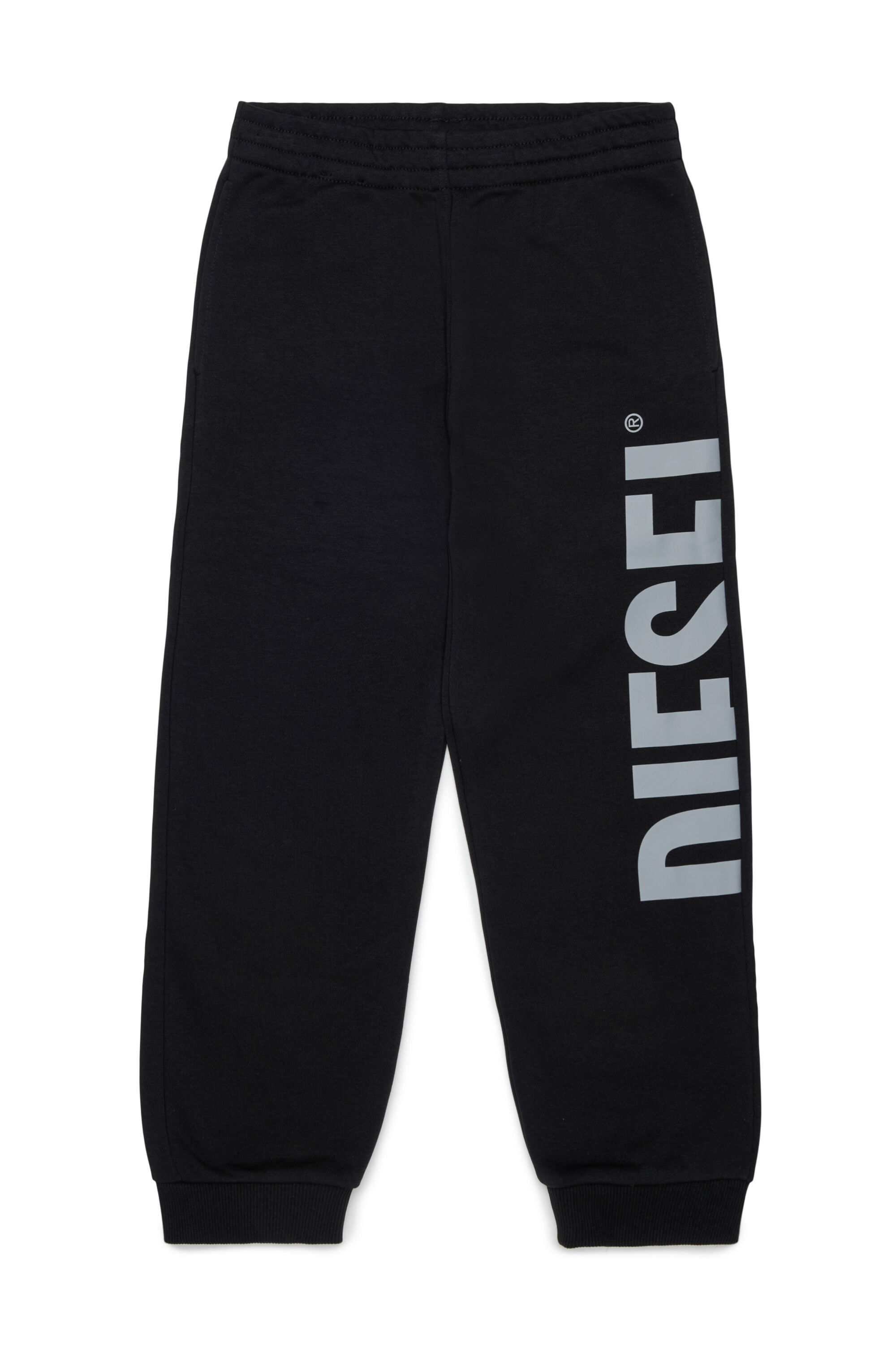 Diesel - PRES, Pantal&oacute;n de ch&aacute;ndal con logo cortado Hombre in Negro - 1