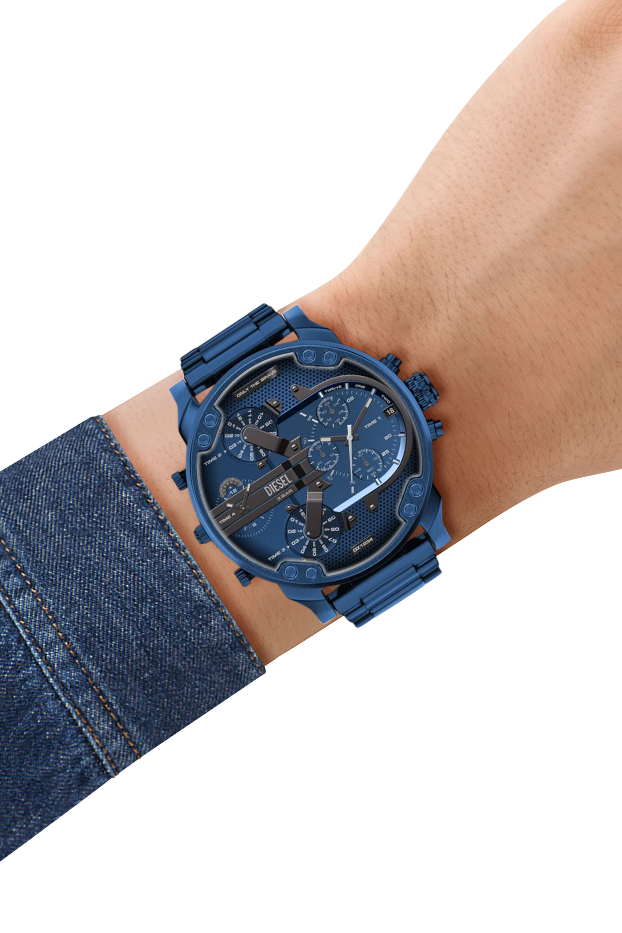 Diesel - DZ7496 WATCH, Reloj Mr. Daddy 2.0 Acero Inoxidable Azul Hombre in Azul marino - 8