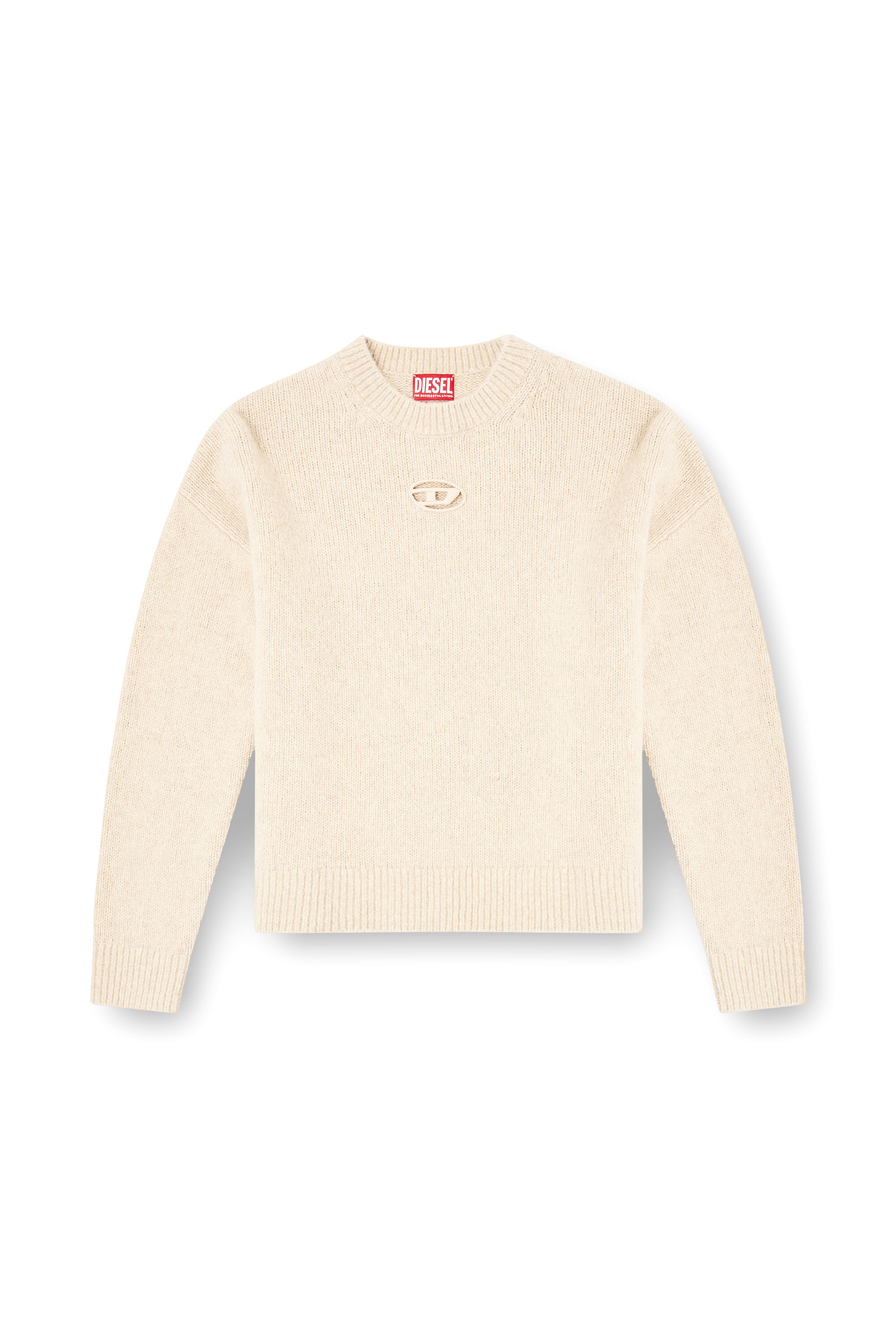 Diesel - M-AREETA, Jersey de mezcla de lana y alpaca Mujer in Beige - 2