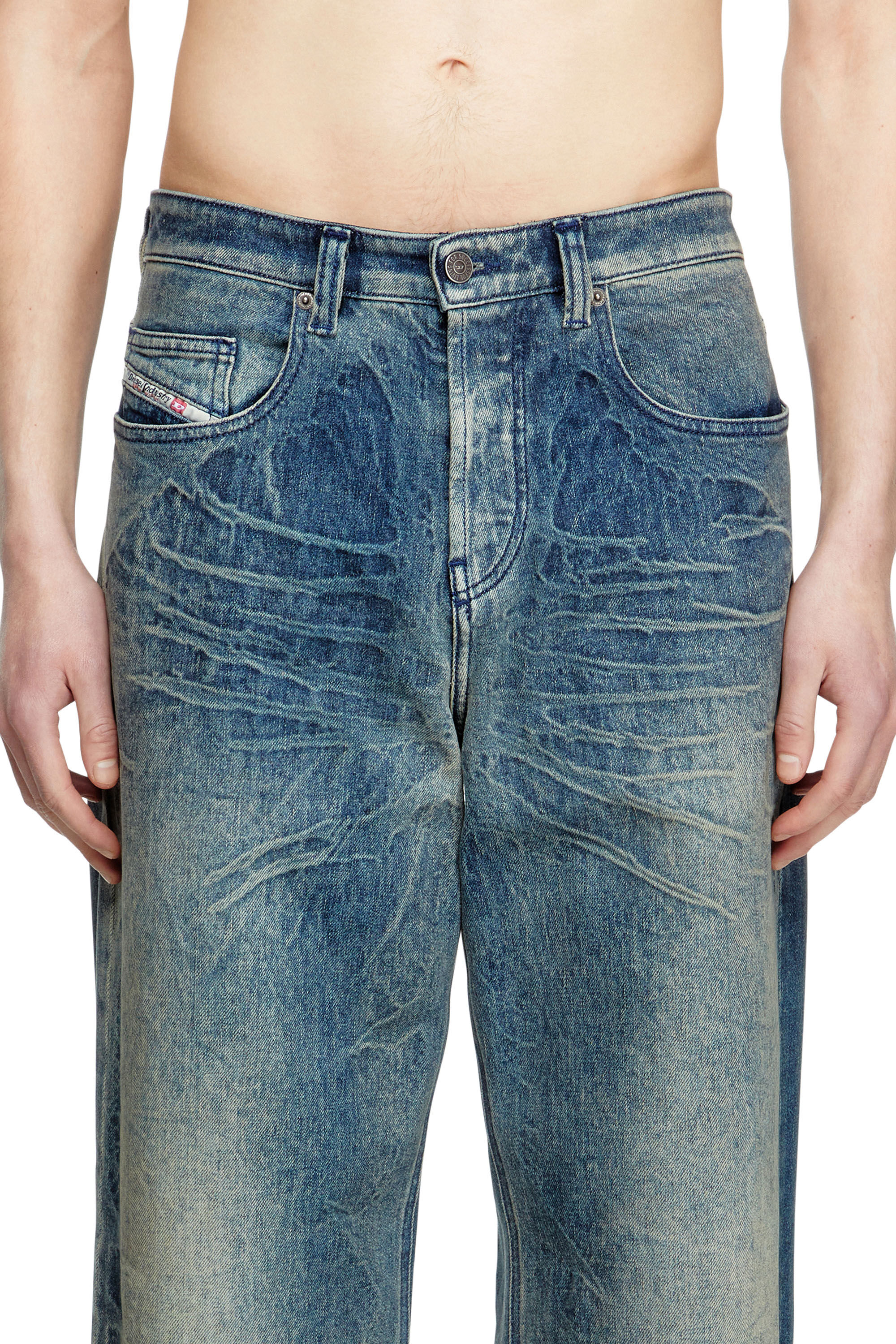 Diesel - Relaxed Jeans 2001 D-Macro 007BG Hombre, Azul Oscuro - 5