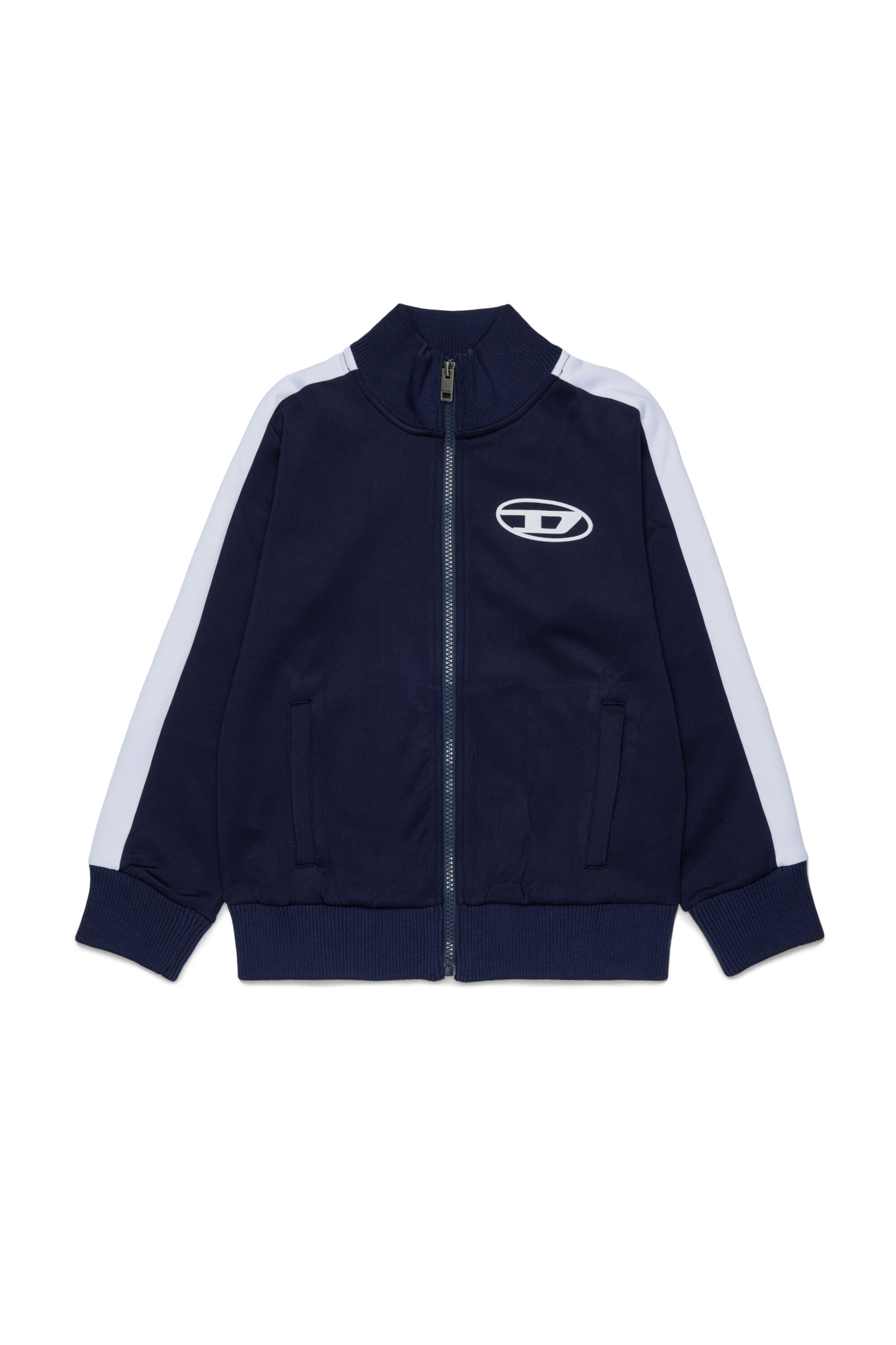 Diesel - SBOS, Track jacket con logo Oval D Hombre in Azul marino - 1