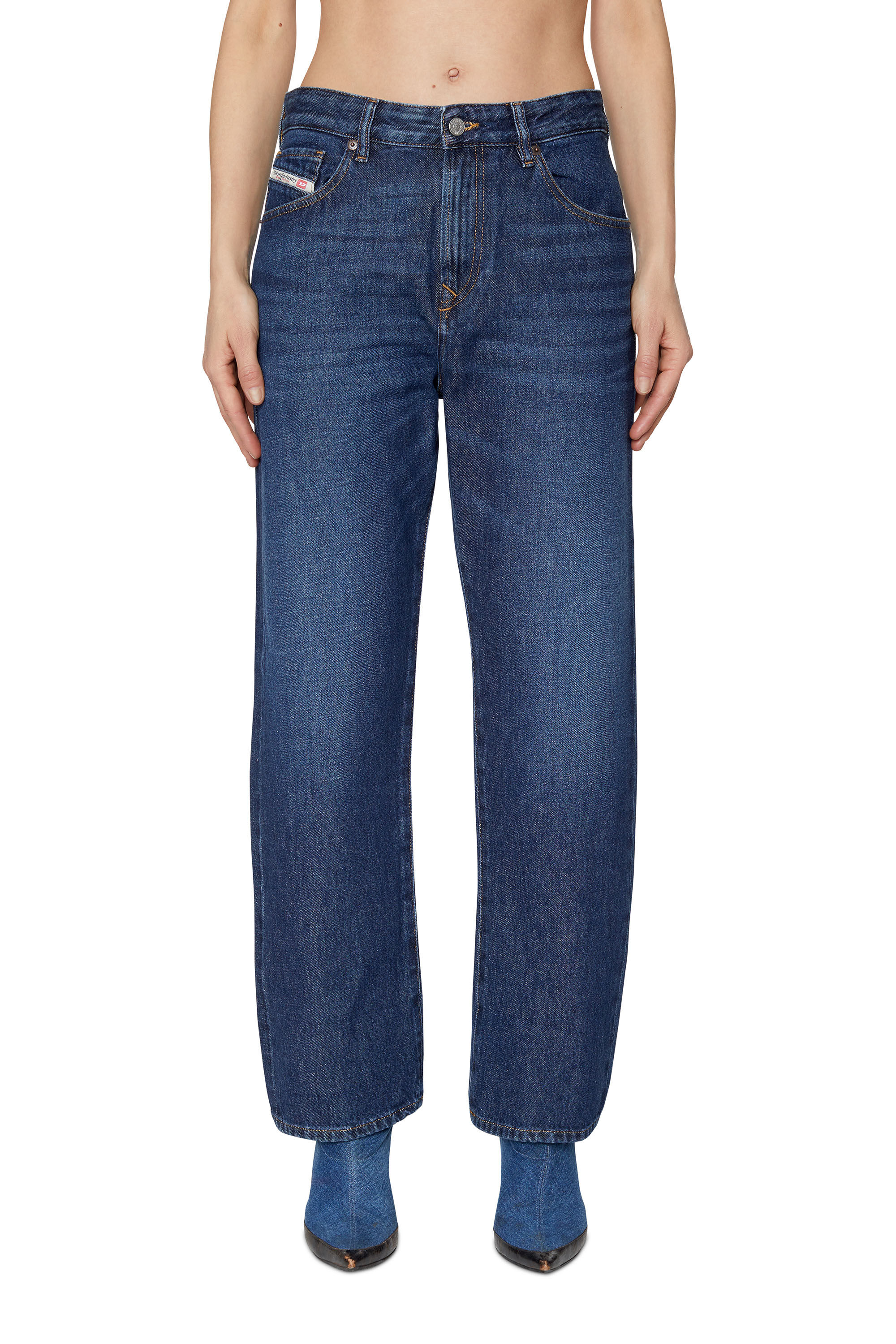 Diesel - 1999 09C03 Straight Jeans, Azul Oscuro - Image 2