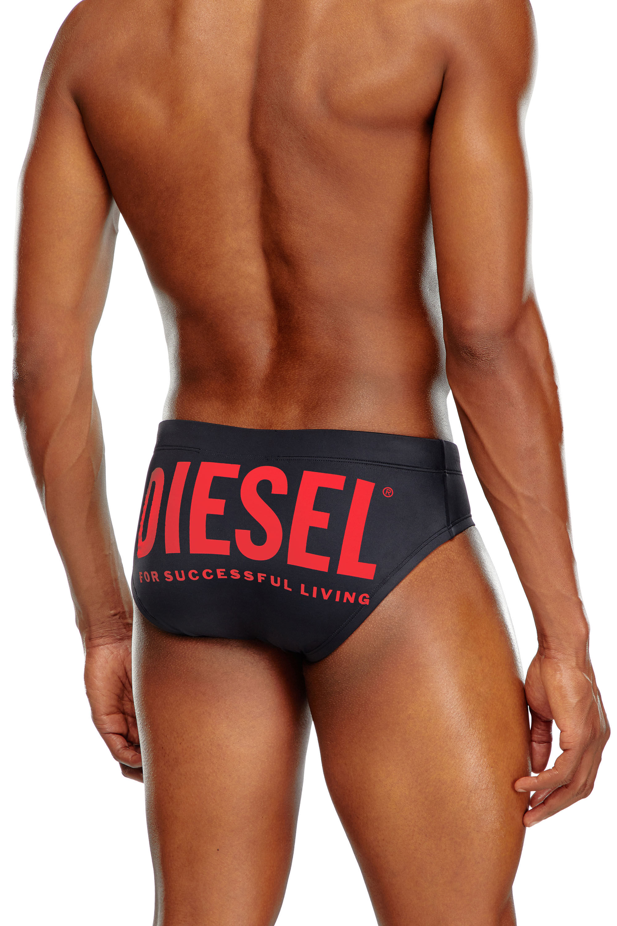 Diesel - BMBR-ALFIE, Hombre Slip de baño con estampado del logotipo en la parte trasera in Multicolor - Image 3