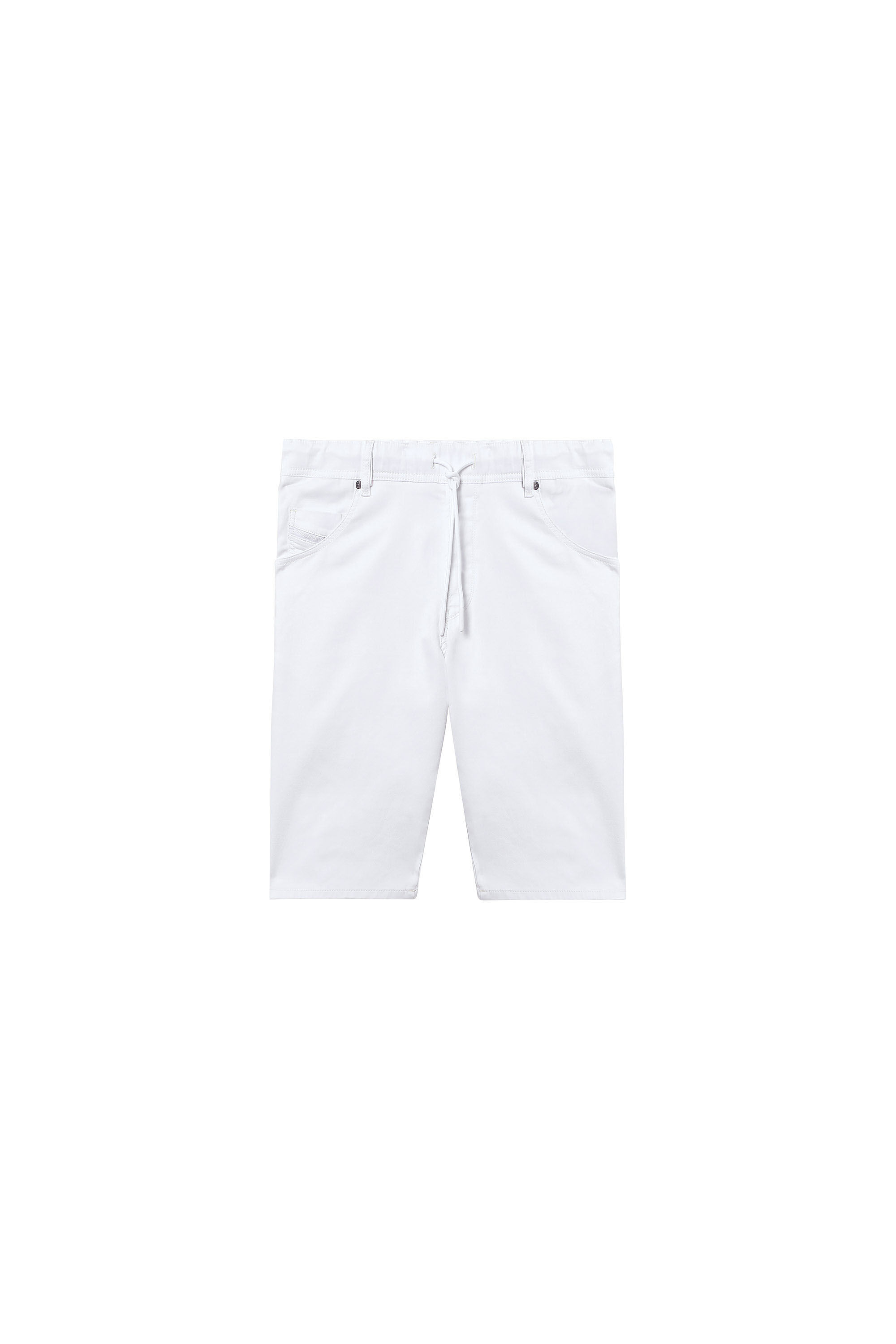 Diesel - D-KROOSHORT JOGGJEANS, Pantalones cortos slim fit en tejido JoggJeans® de color liso Hombre in Blanco - 2