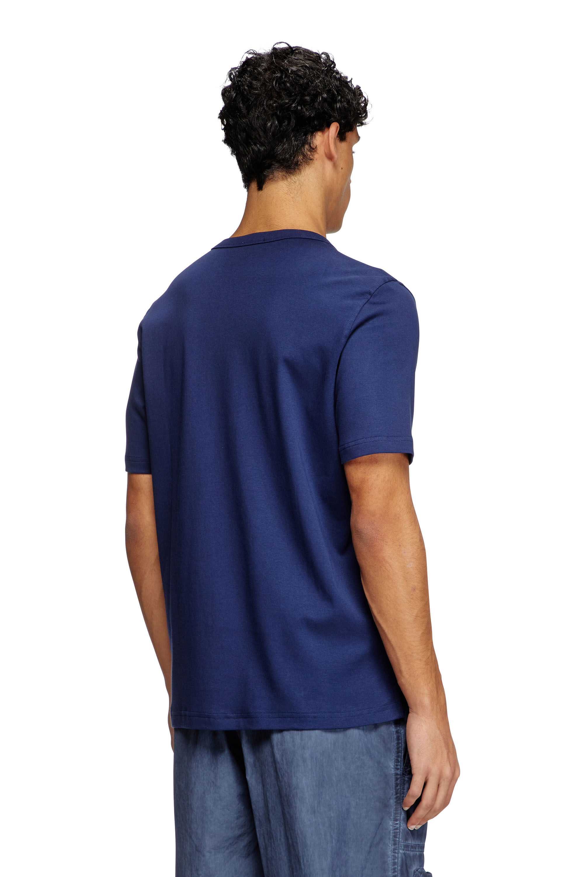 Diesel - T-ADJUST-SLITS-R17, Camiseta con bordado de logotipo a tono Hombre in Azul marino - 4