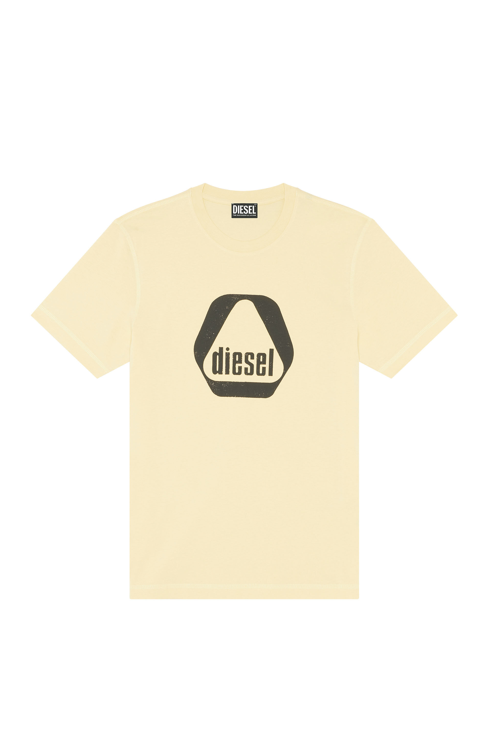 Diesel - T-DIEGOR-G10, Camiseta con estampado con el logotipo utility Hombre in Beige - 2
