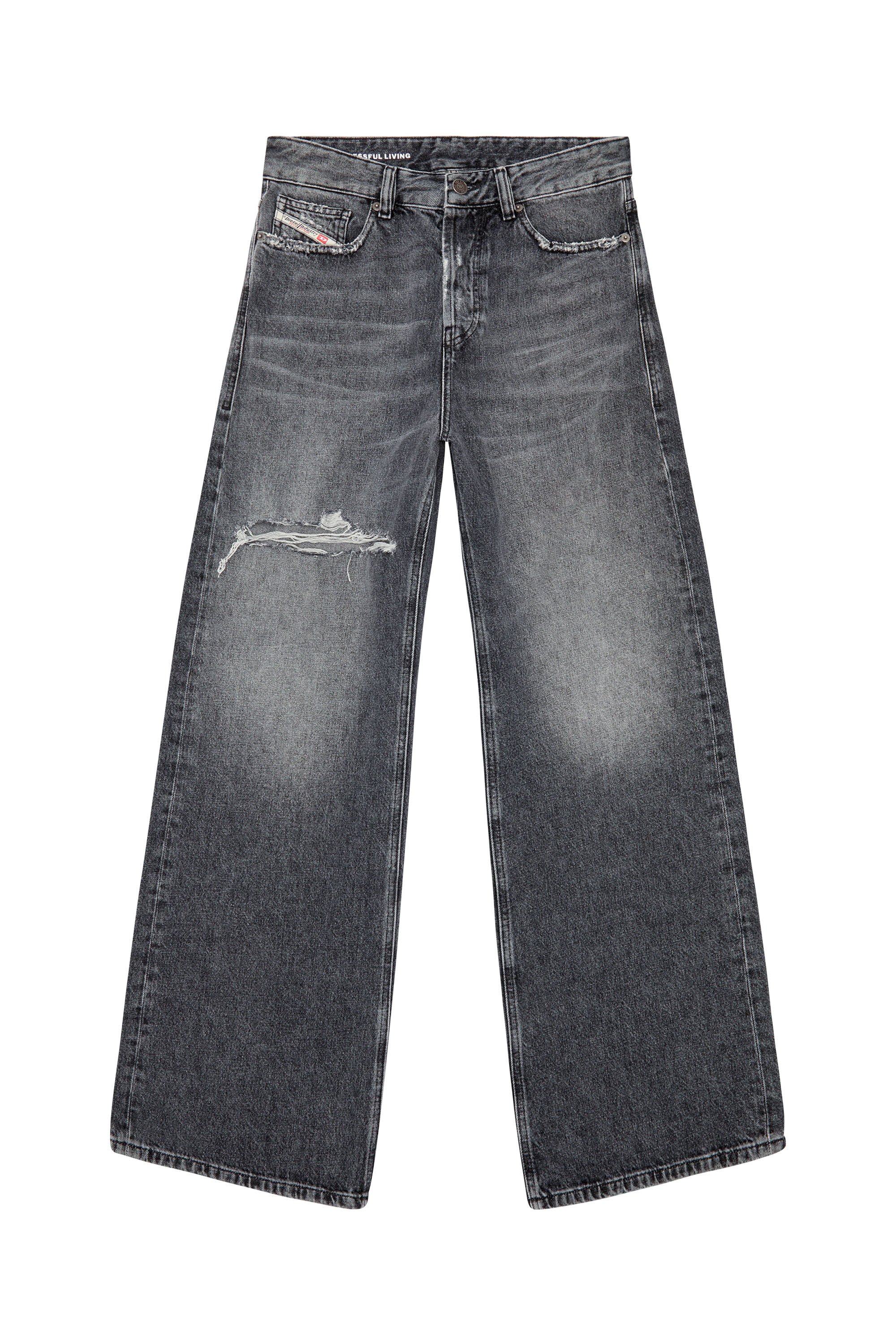 Diesel - Straight Jeans 1996 D-Sire 007X4, Negro/Gris oscuro - Image 2